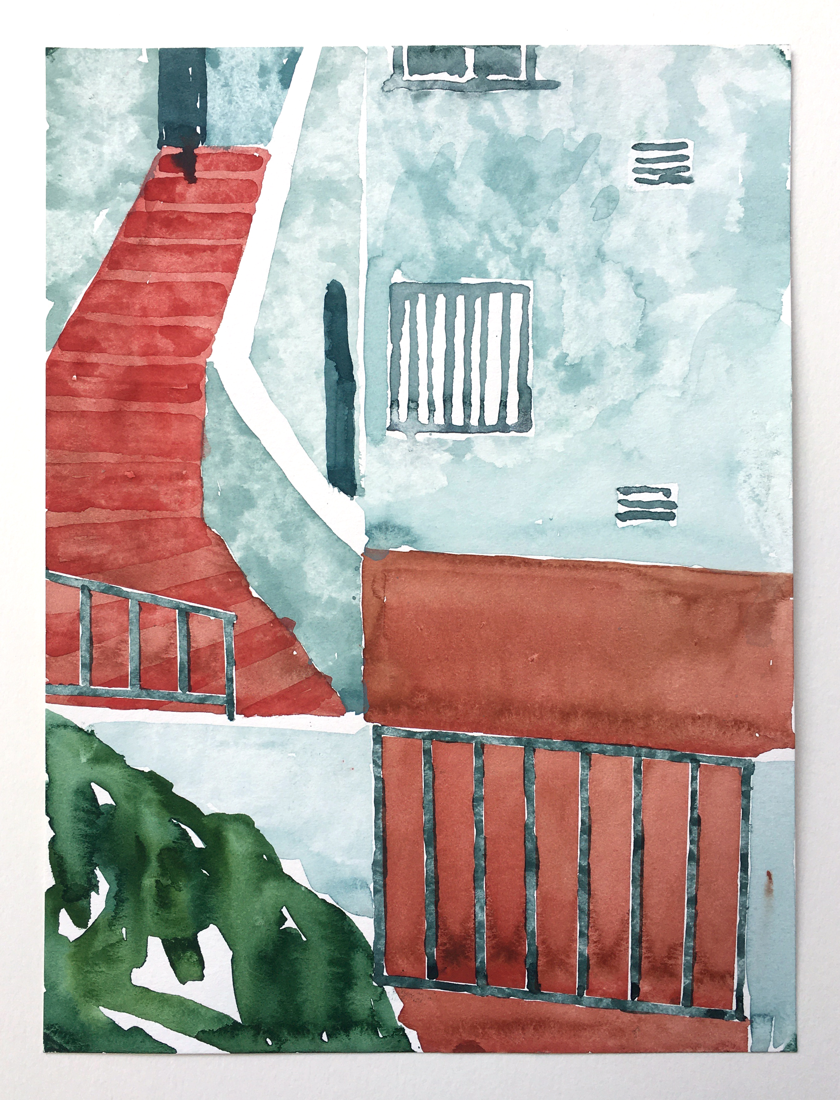 "HYP 58" gouache on paper, 12 x 9 in., 2020