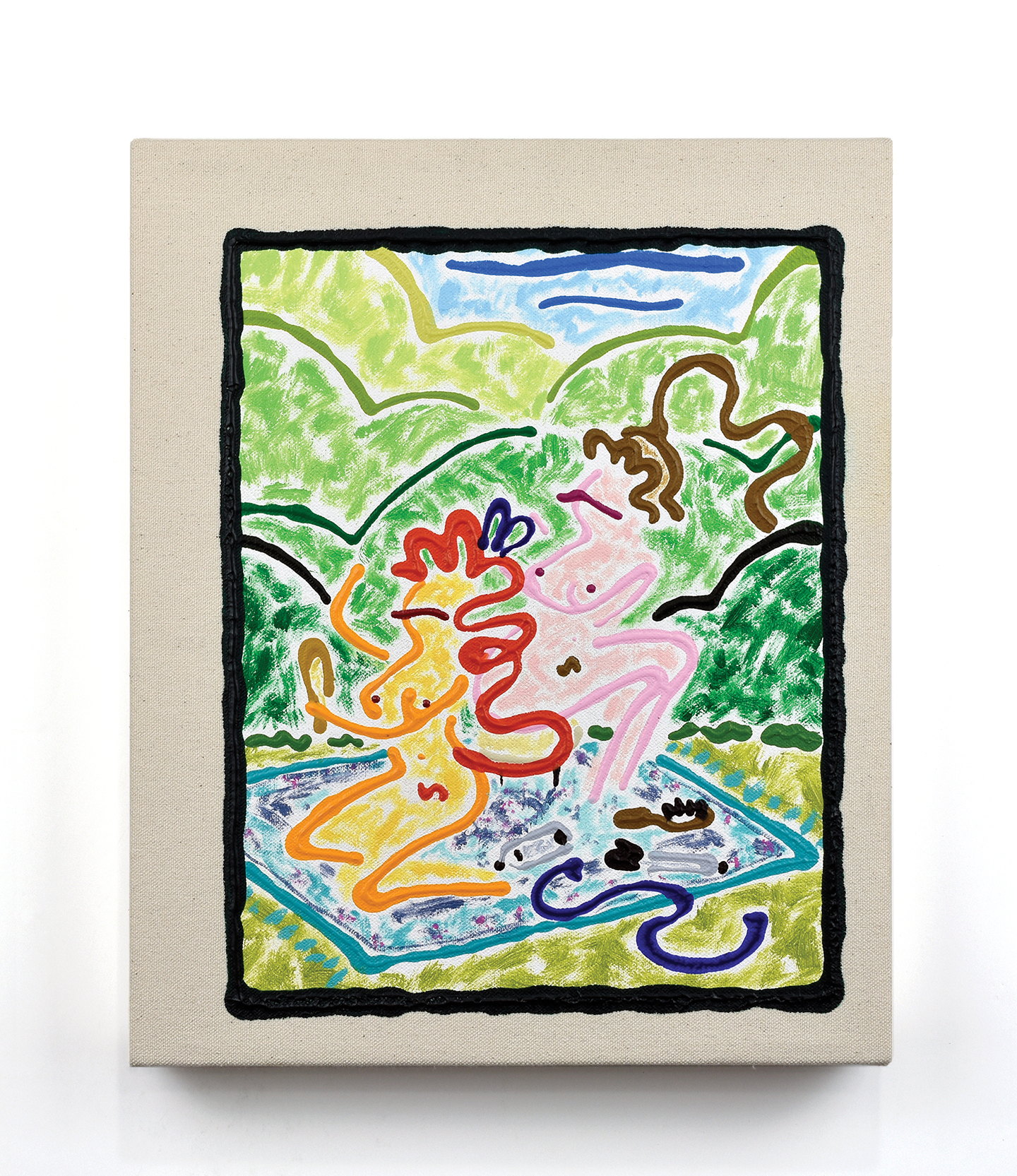 Forest Preeners, 2019, 10” x 12”, acrylic on canvas, available on AucArt 