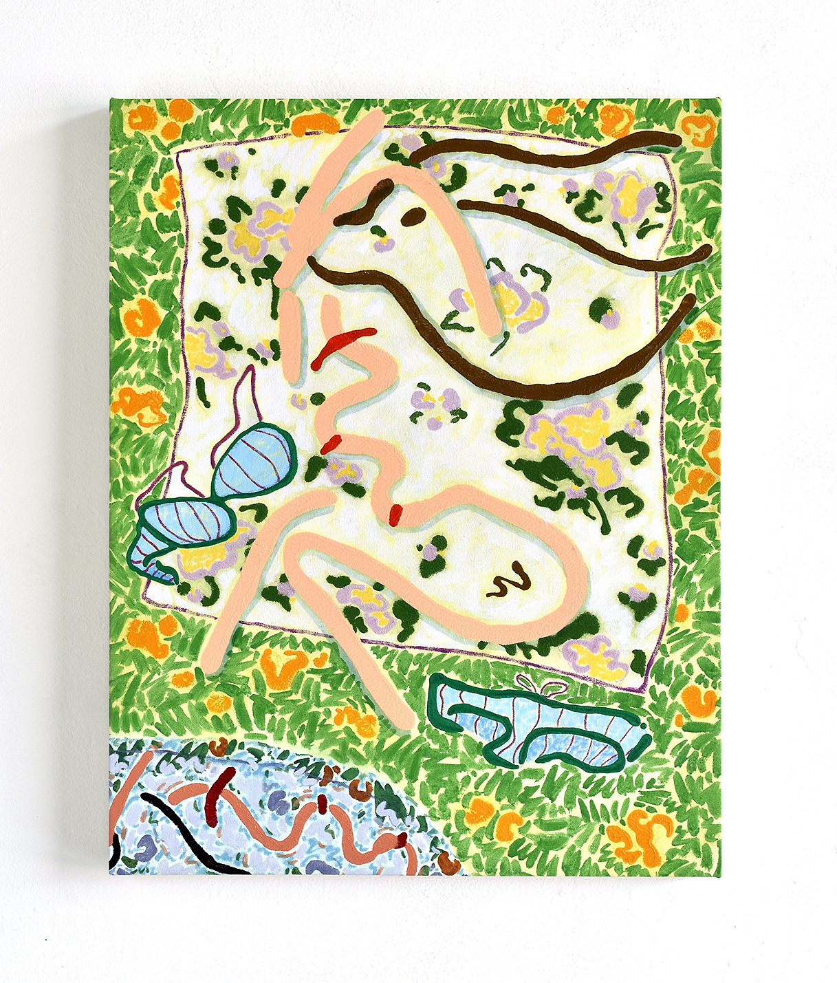 The Looking Pond, 2019, 23.75” x 30.25”, acrylic on canvas, available on AucArt