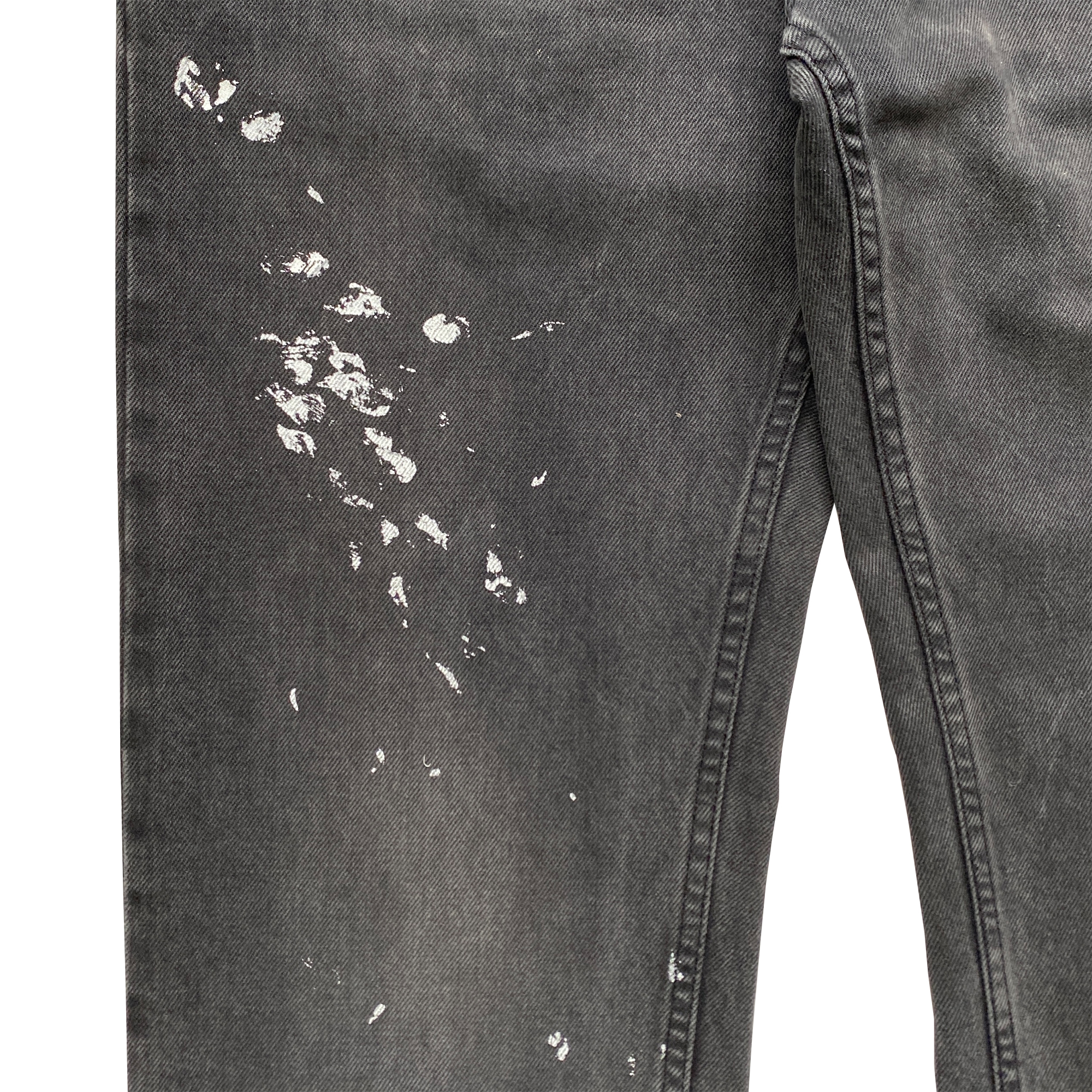 Helmut Lang, A/W 2000 Classic Charcoal Grey Painter Jeans - La