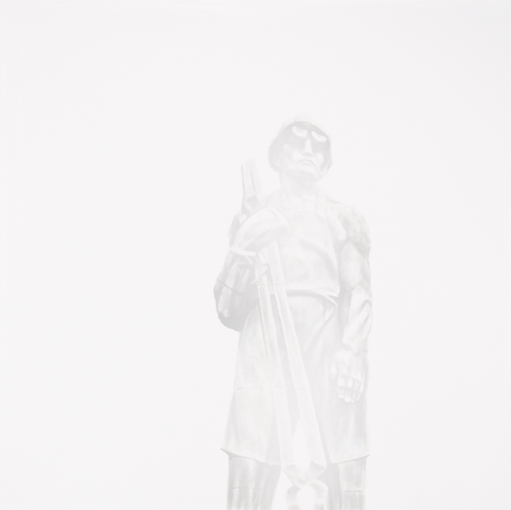 Marszałkowska Proletariat II, Acrylic on Panel, 16 x 16 inches, 2015