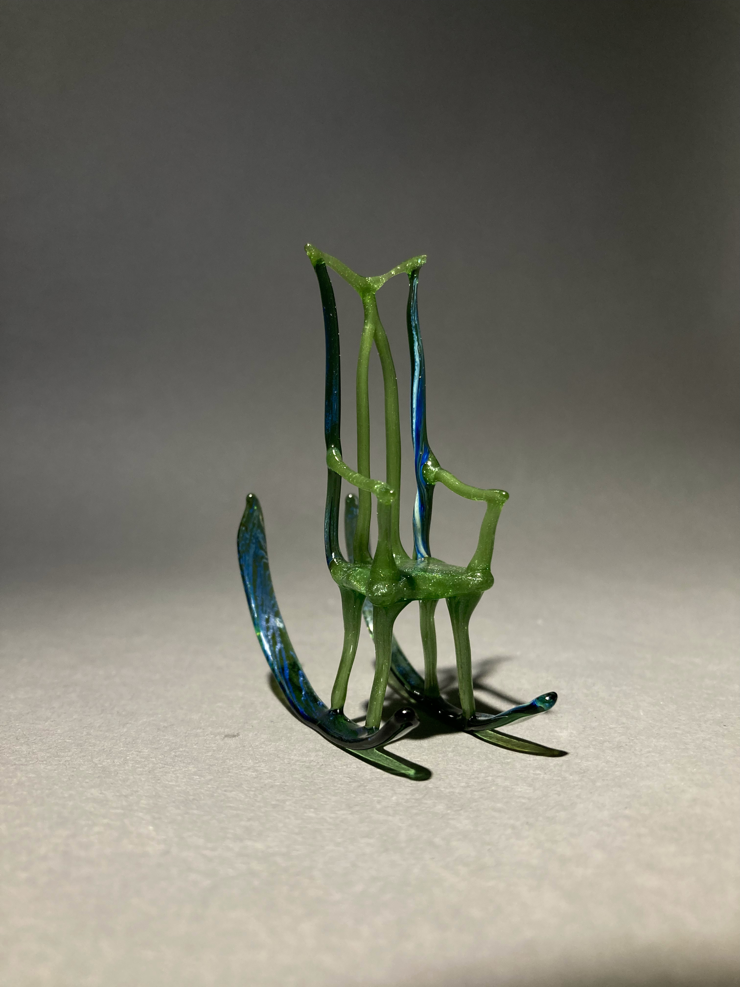 Miniature glass rocking chair, 2024