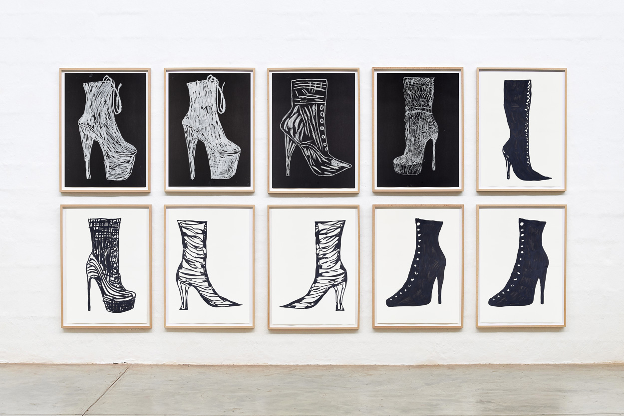 Store,2020.ink and pastel on paper.each panel 90cm x 65cm