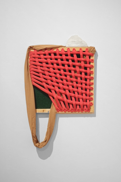 Geezer, 2014. cotton, astroturf, plywood, pine, 26" x 40" x 6".