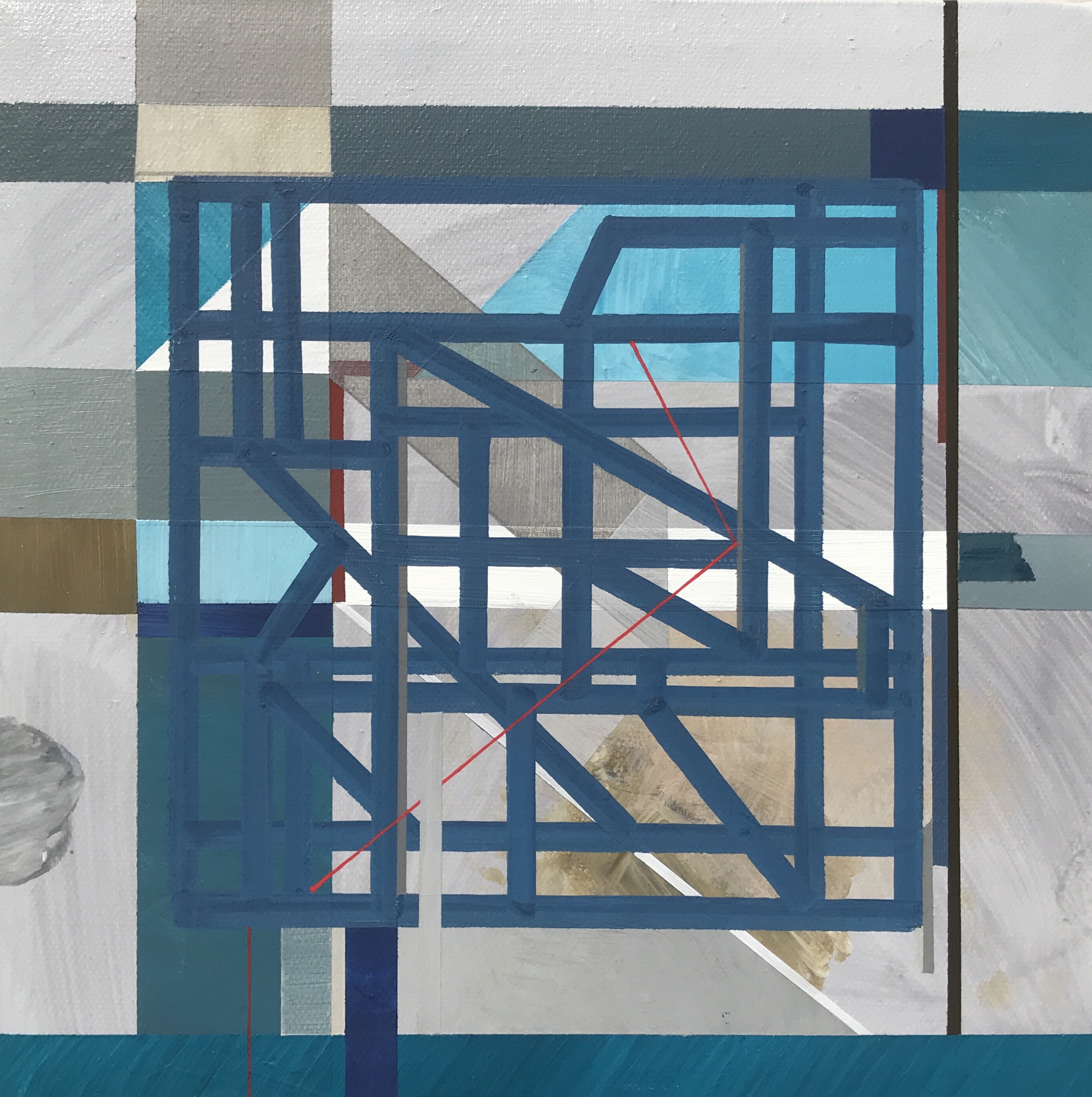 "Non-Structural VIII" 2020 Mixed Media on Canvas 30x30 cm