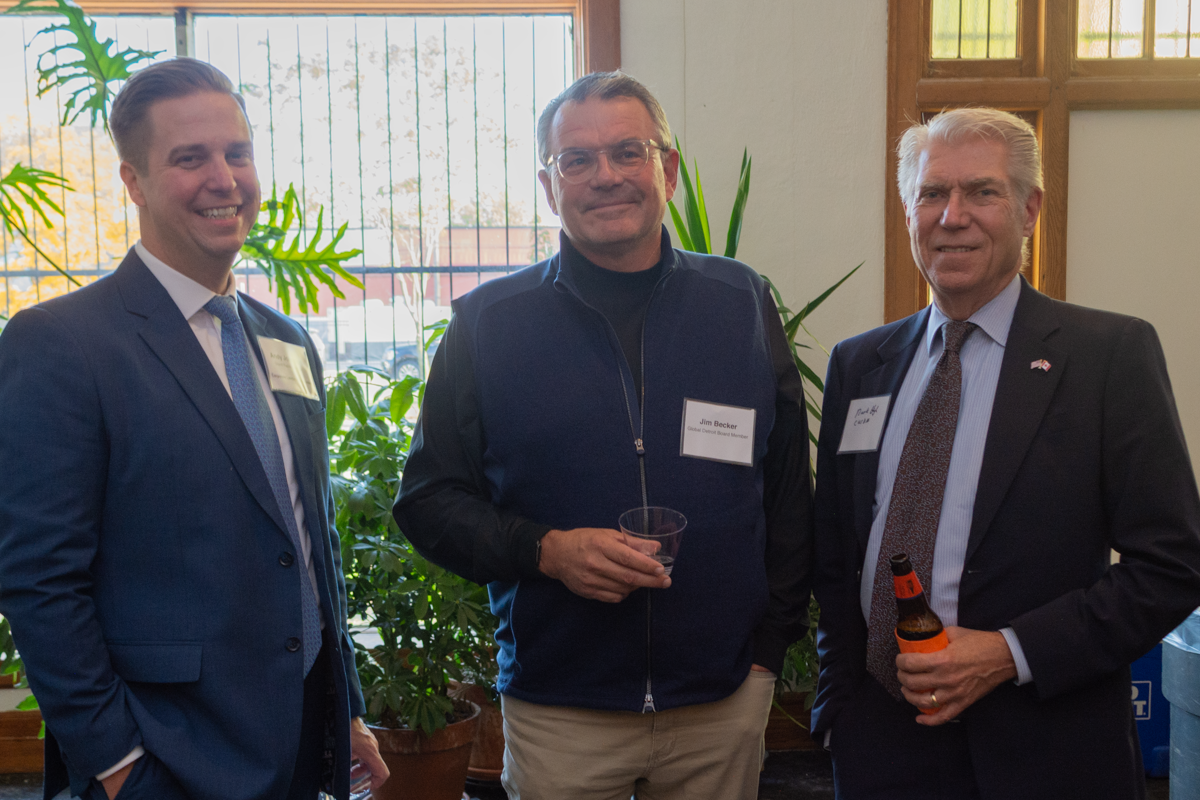 Andy Johnston, Jim Becker and Mark High pose at Tapestry 2022.