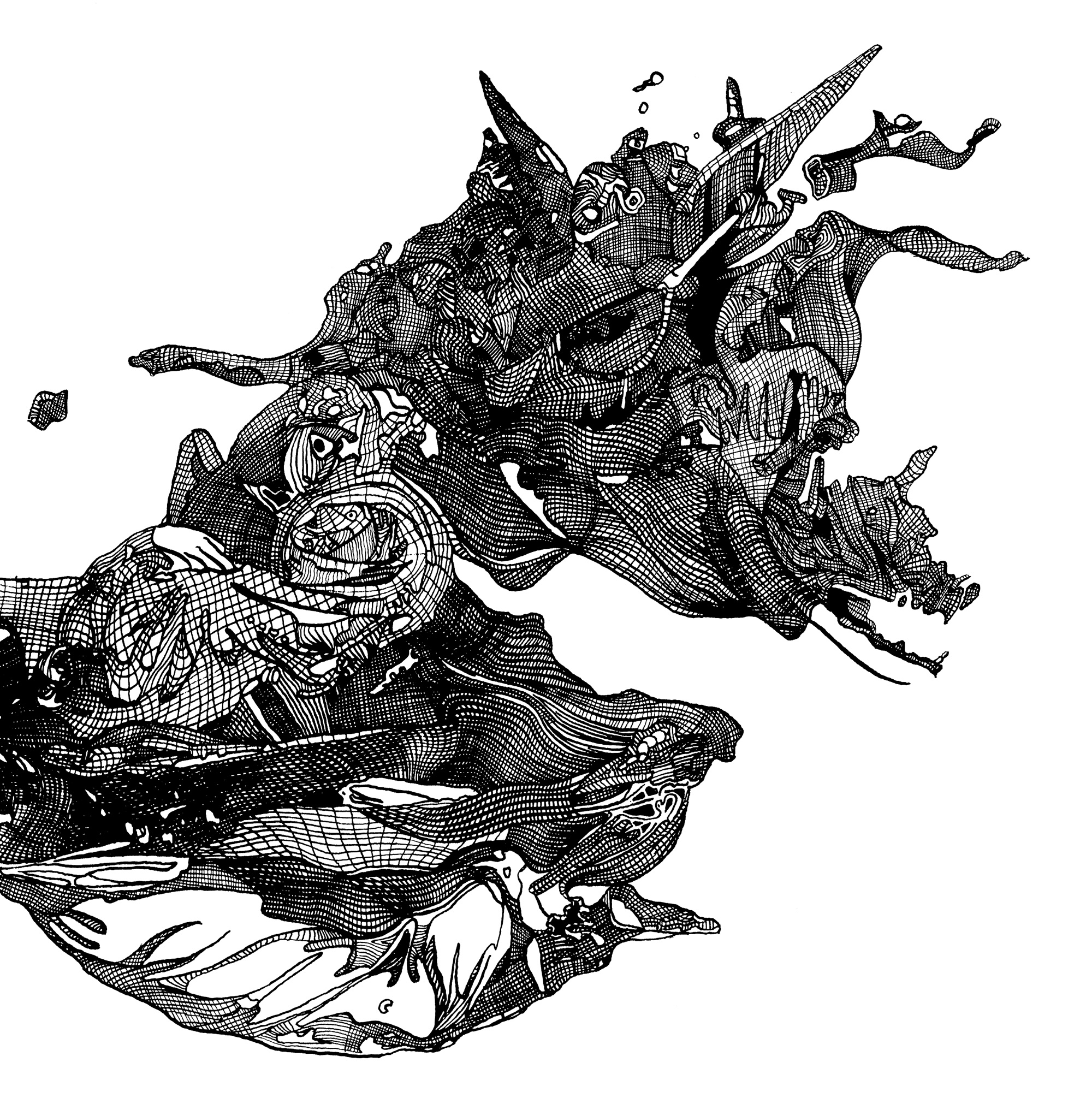 Sainte Catherine - 65x50cm - Ink on paper