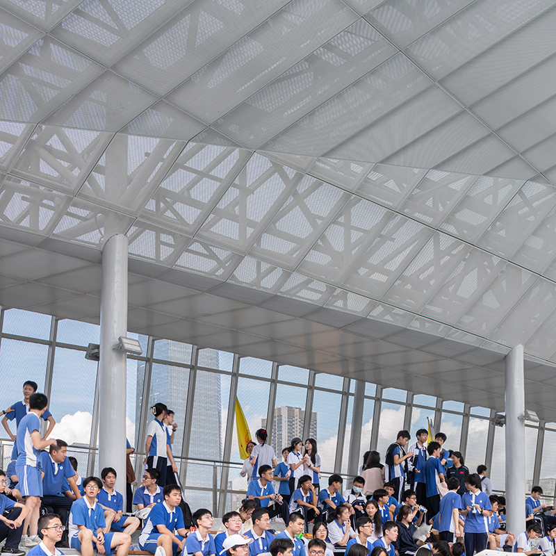 stadium canopy: detail view from the grades