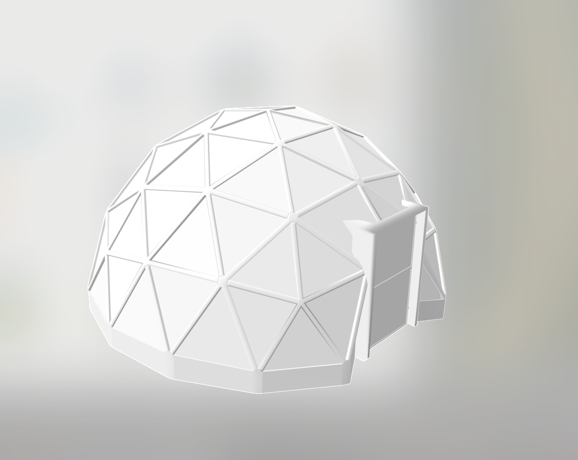 3D model of geodesic dome by Imaobong Kennedy