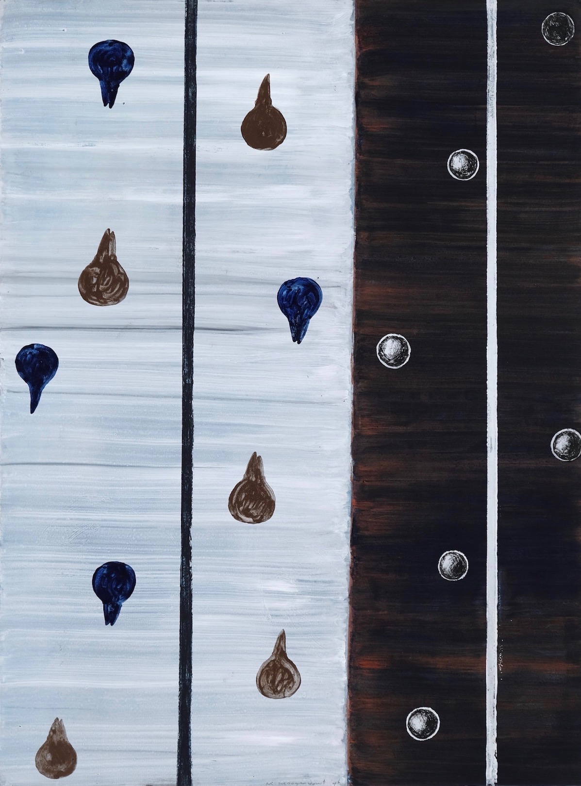 Untitled 1996, mixed media on paper, 76 x 56 cm