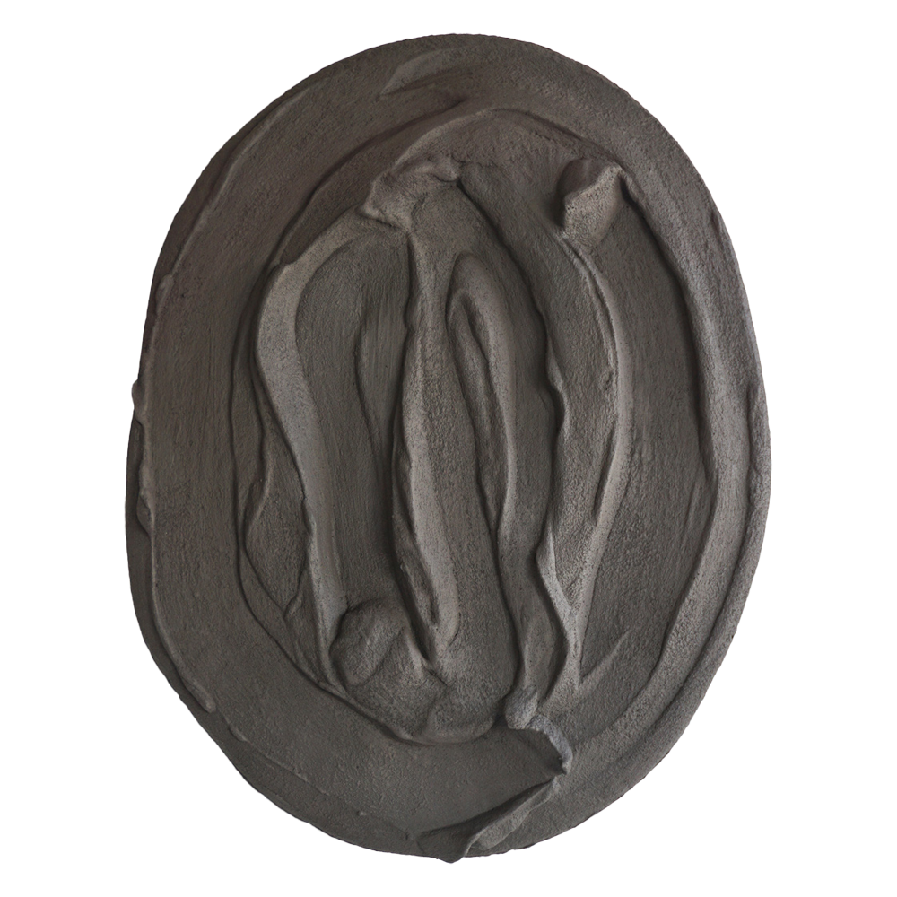 Espresso structure 40x60 cm pigmented cast, sand, polymer on canvas