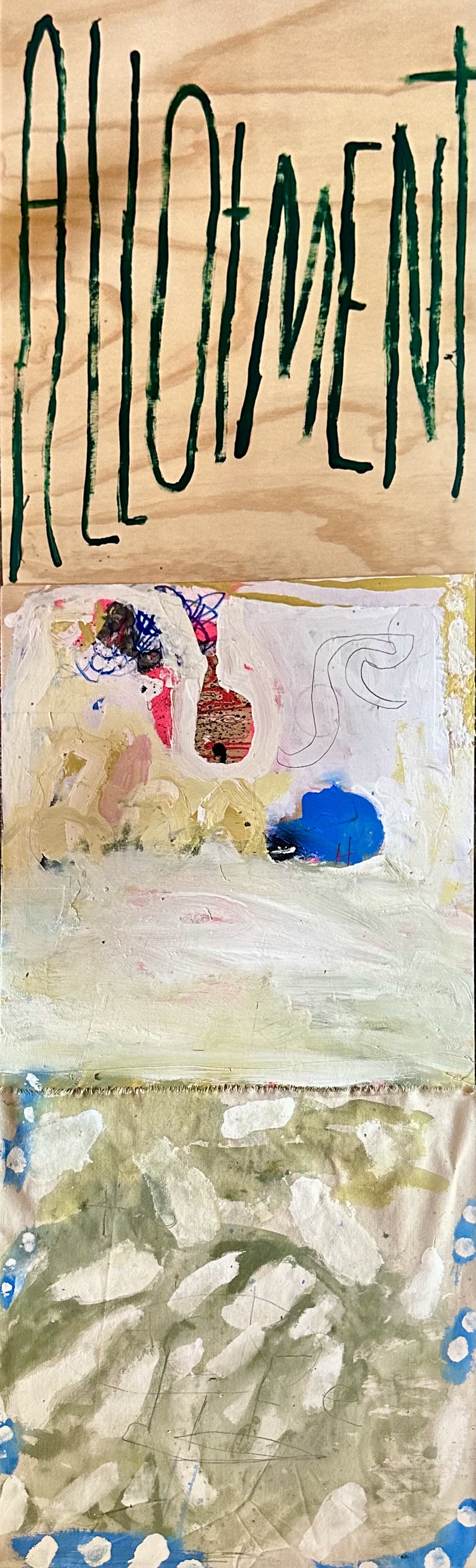 left for dead, lot#4 Mixed Media on Canvas 190cm x 60cm 