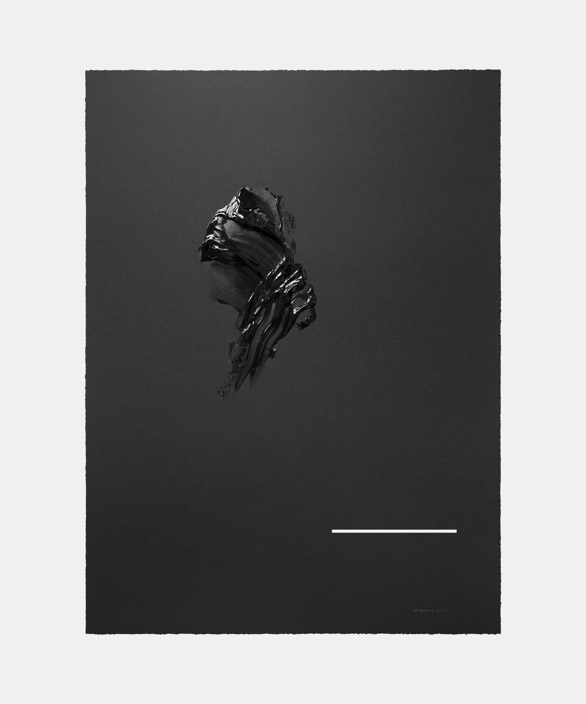 Right hand and line, 2022. Acrylic paint on paper. 56&#160;×&#160;76&#160;cm.