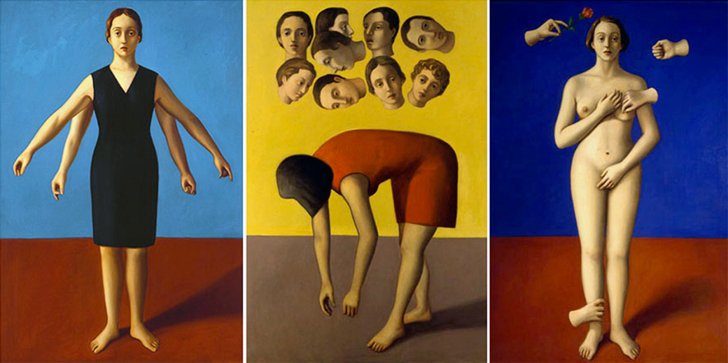  DISGIUNZIONE 1 - 2 - 3   1995 oli su tela cm 190x127x3