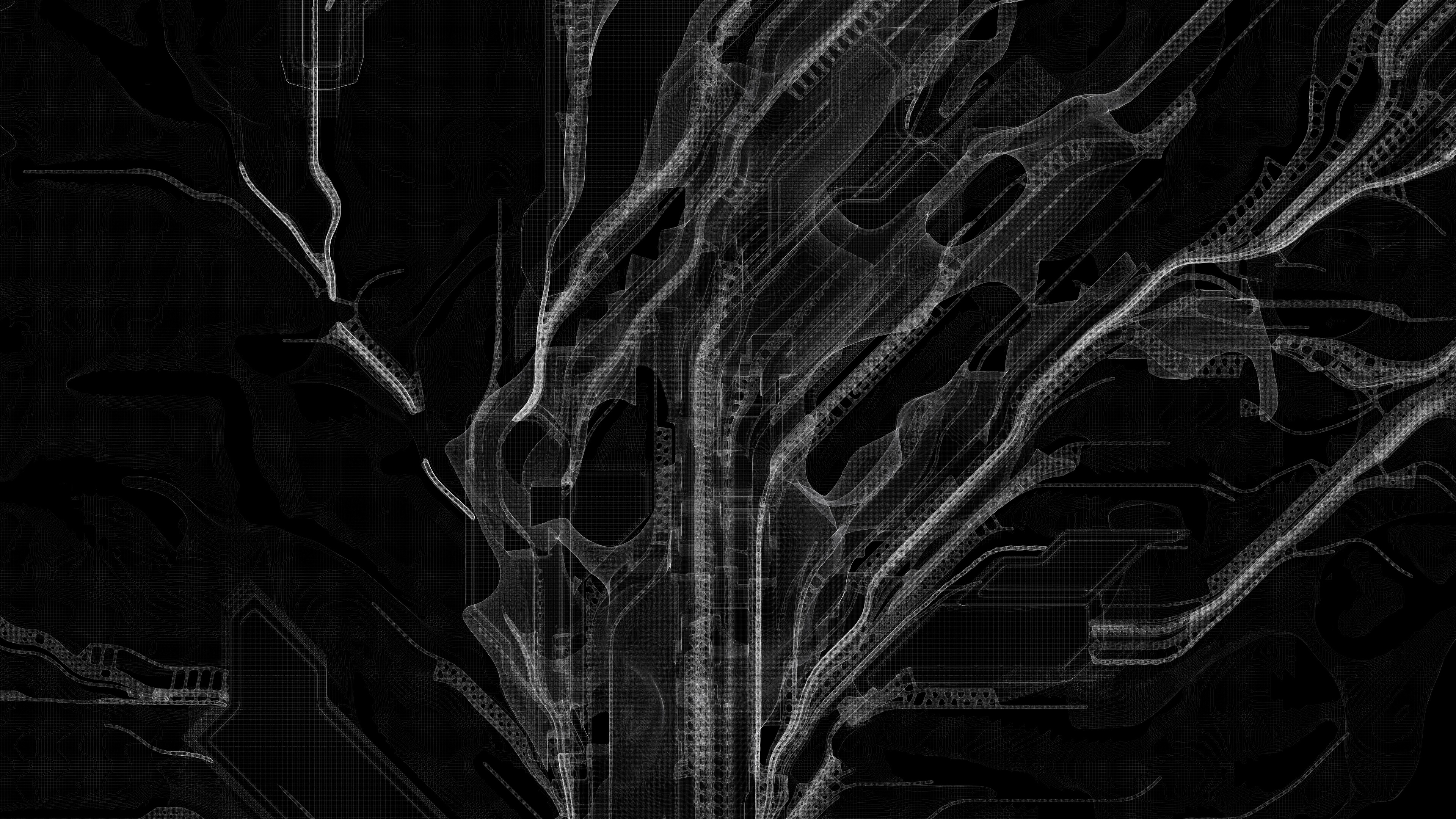 Natural-technical continuum, wireframe