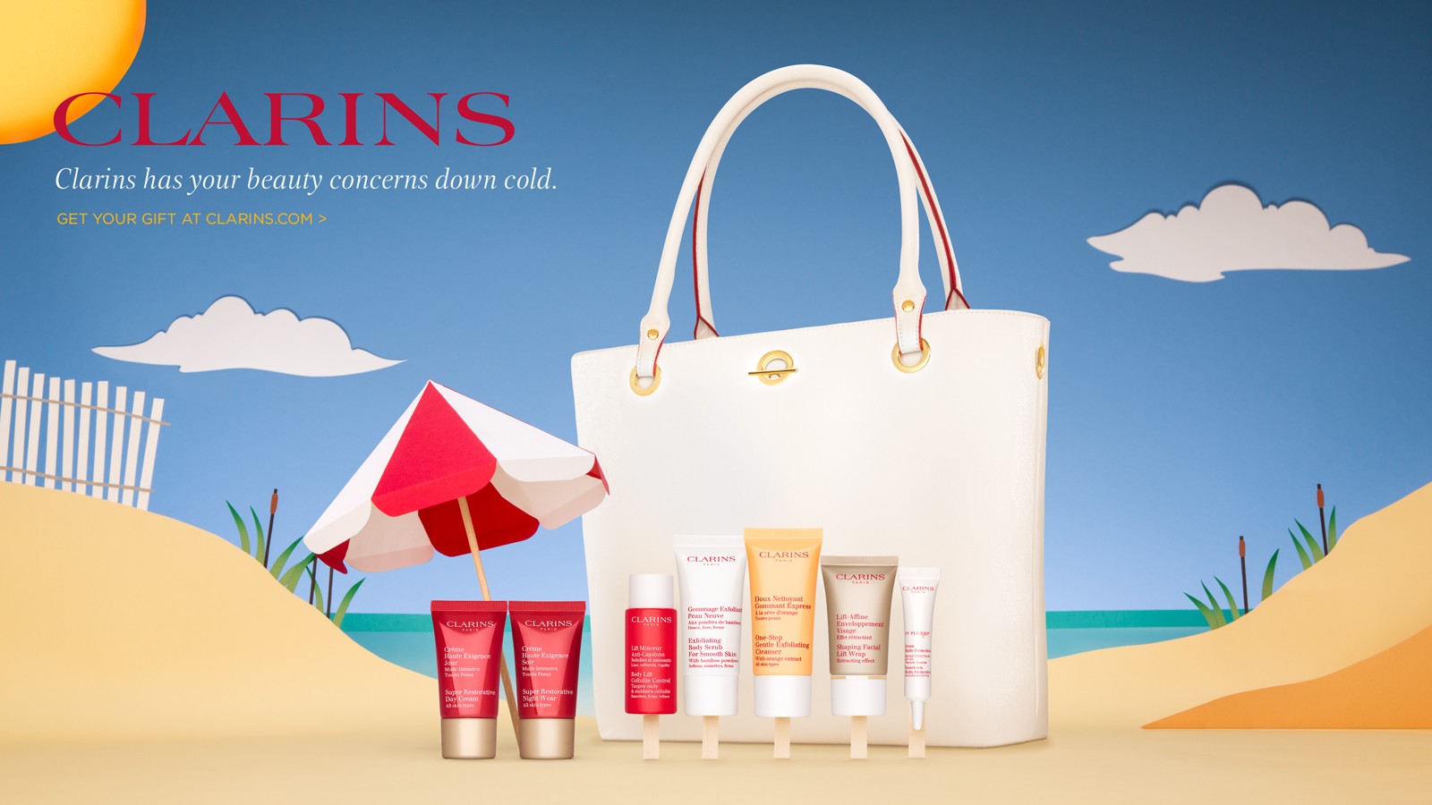 Clarins discount beach bag