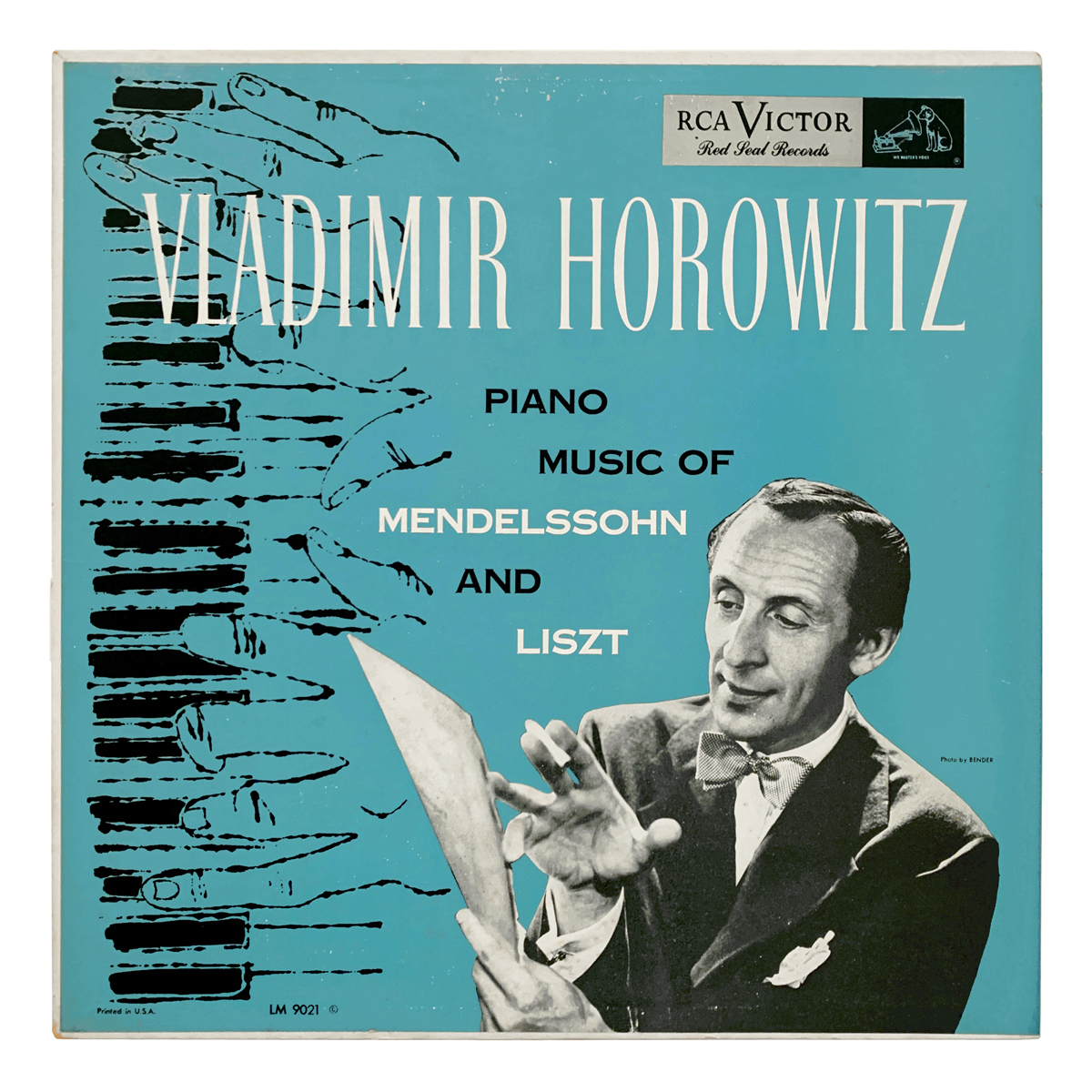 RCA Victor LM 9021 Felix Mendelssohn - Variations sérieuses, Op.54 | Vladimir Horowitz (arr.) - Mendelssohn's "Wedding March" in C major and "Variations after Liszt" | Franz Liszt - Funérailles; Valse oubliée No.1; Sonetto 104 del Petrarca in E major; Rákóczi March Vladimir Horowitz Design: Andy Warhol (artwork)