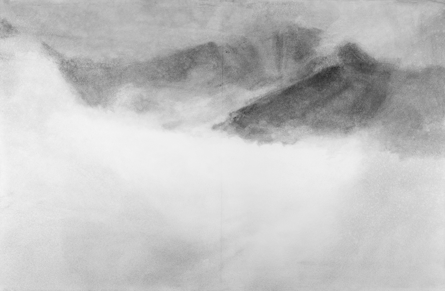 Massif, nuée (III)gouache sur papier118 x 180 cm, 2021
