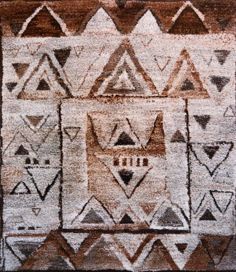 Handwoven wool carpet. Limited edition. 1960's
