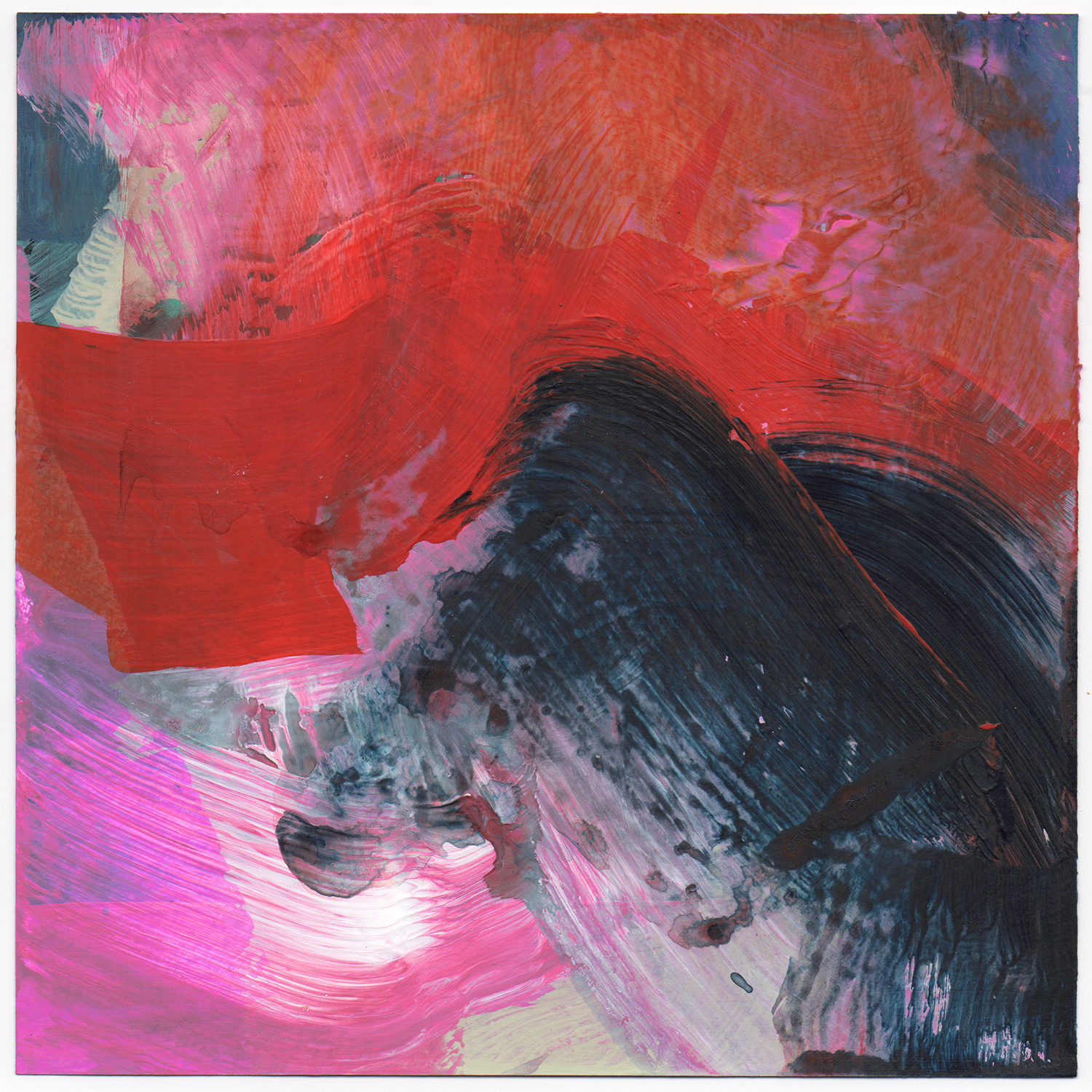 Untitled 355, 2017, Acrylic on paper, 20x20cm