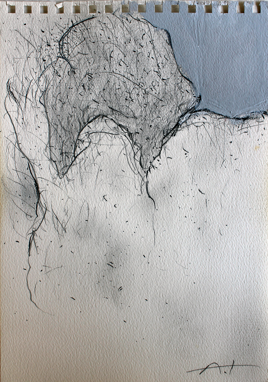 Amikam Toren Dessin automatique 01 Crayon et acrylique sur papier Sans titre et sans date  Signé par l'artiste au dos et initiales sur l'avant Courtesy de l'artiste et de Cable Depot