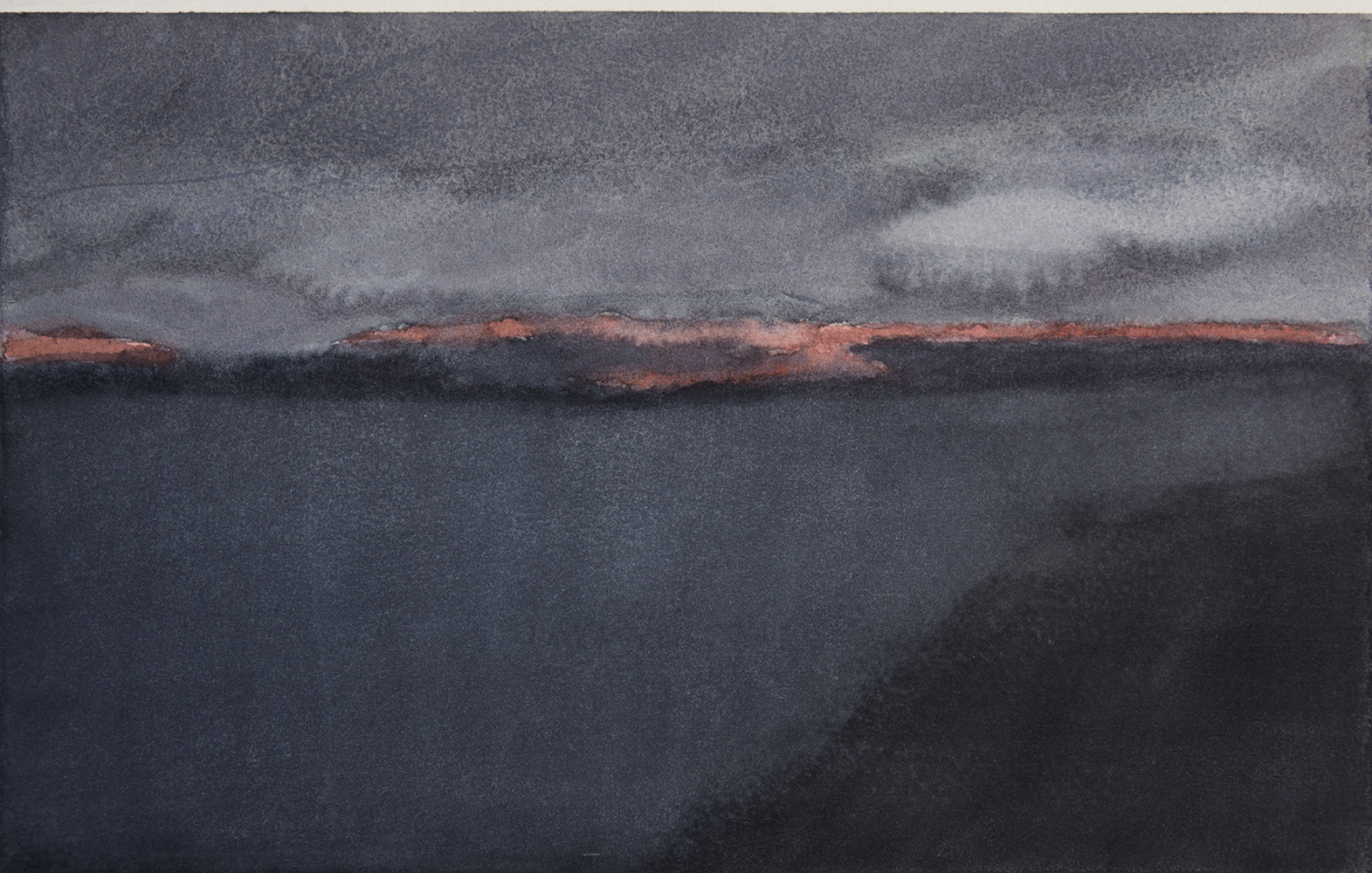 Percée, nuitwatercolour on paper16 x 25 cm, 2018