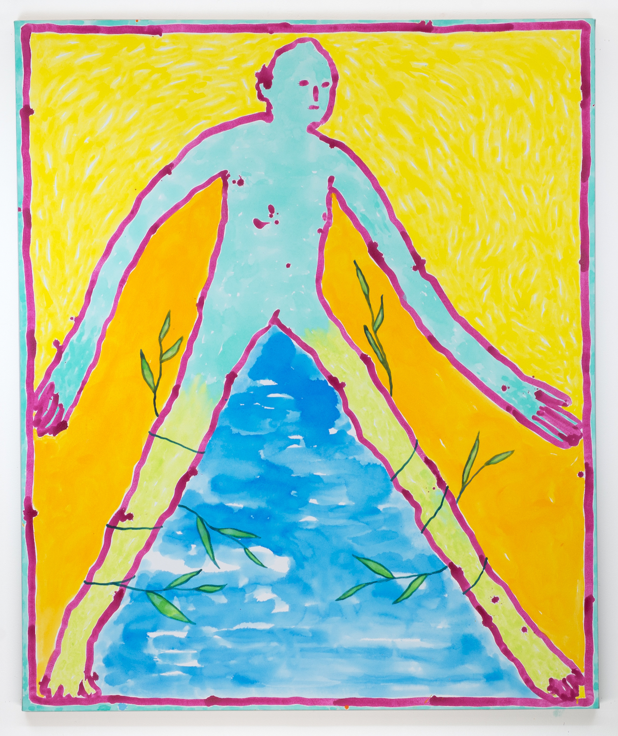 mountain view, 2024, Flashe on canvas, 52 x 62 in.