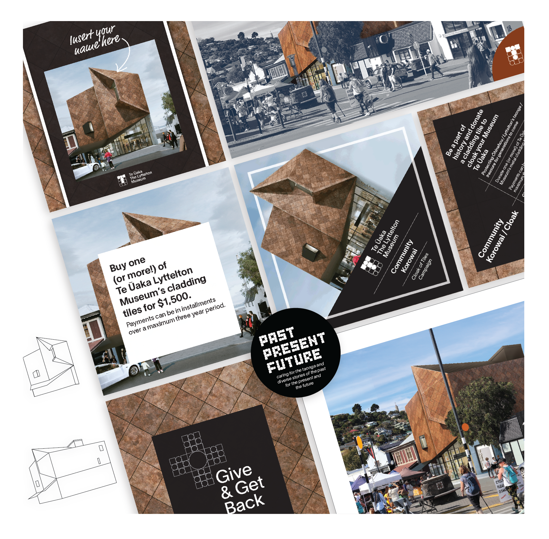 Examples of graphics designed for one client