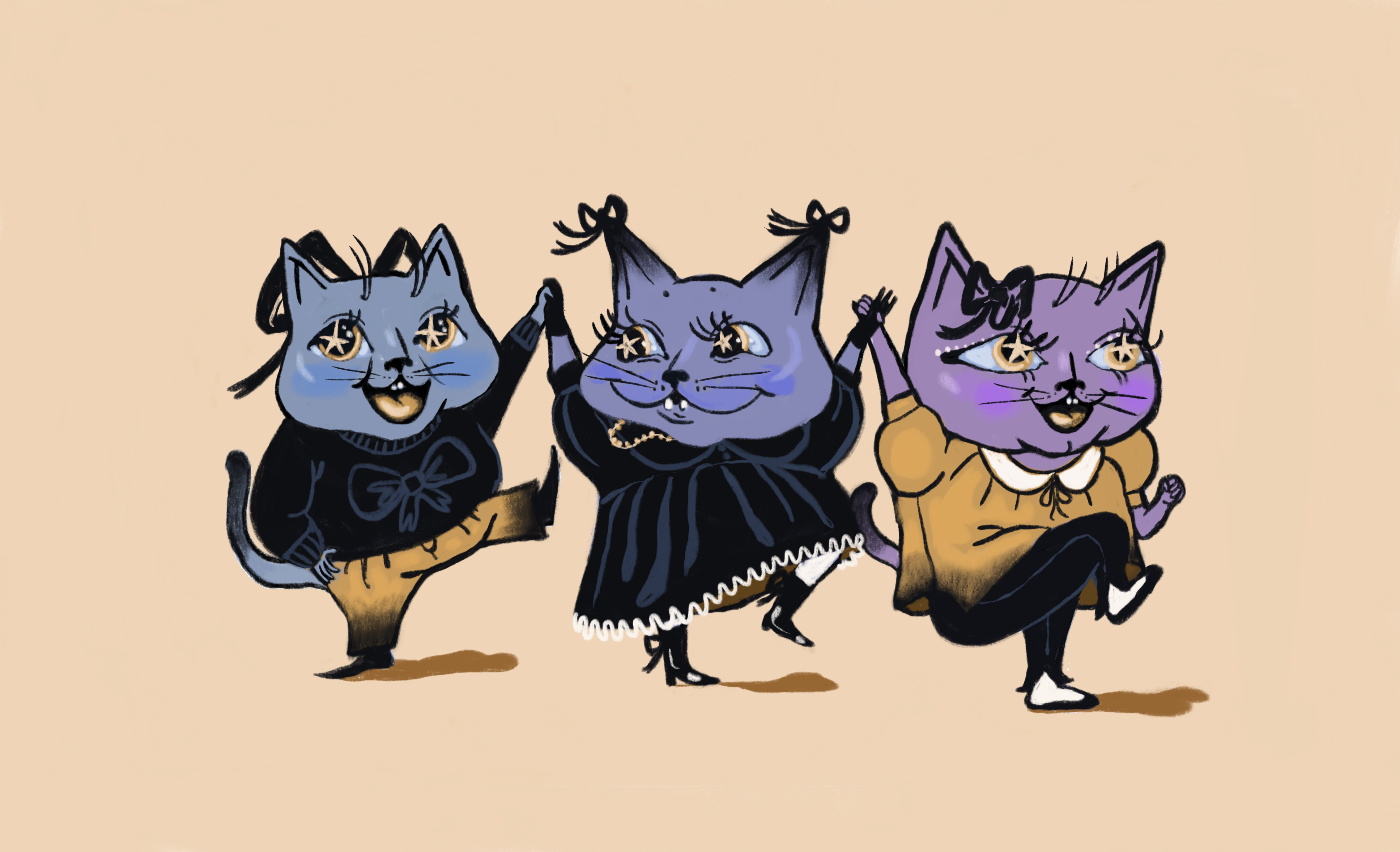 Cat Friends Illustration