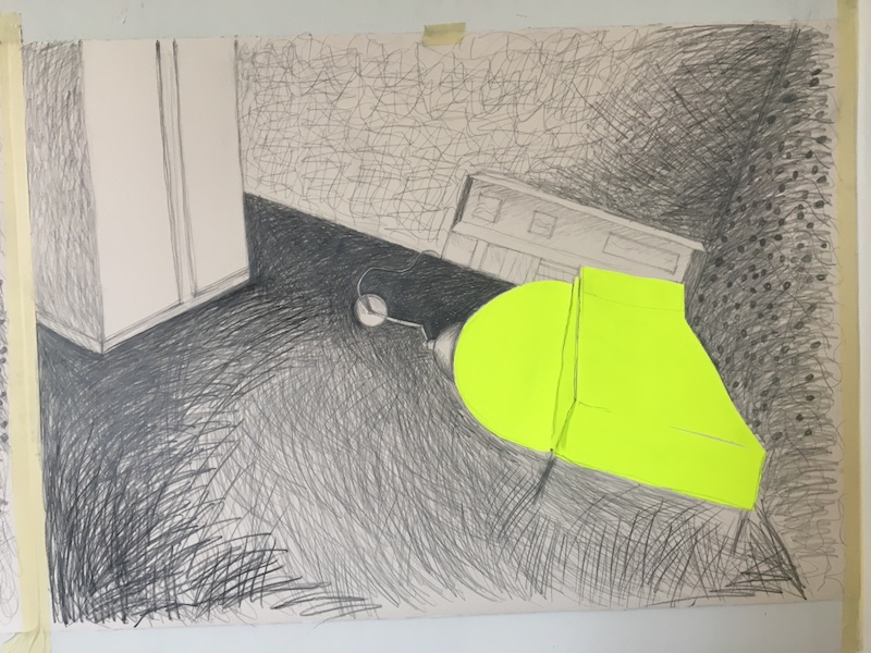  LA STORIA DELLA LAMPADA    2018 matita su carta cm70x120 