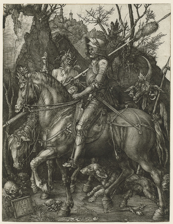 Knight, Death and the Devil, 1513, engraving from 1670,  28 x 21 cm