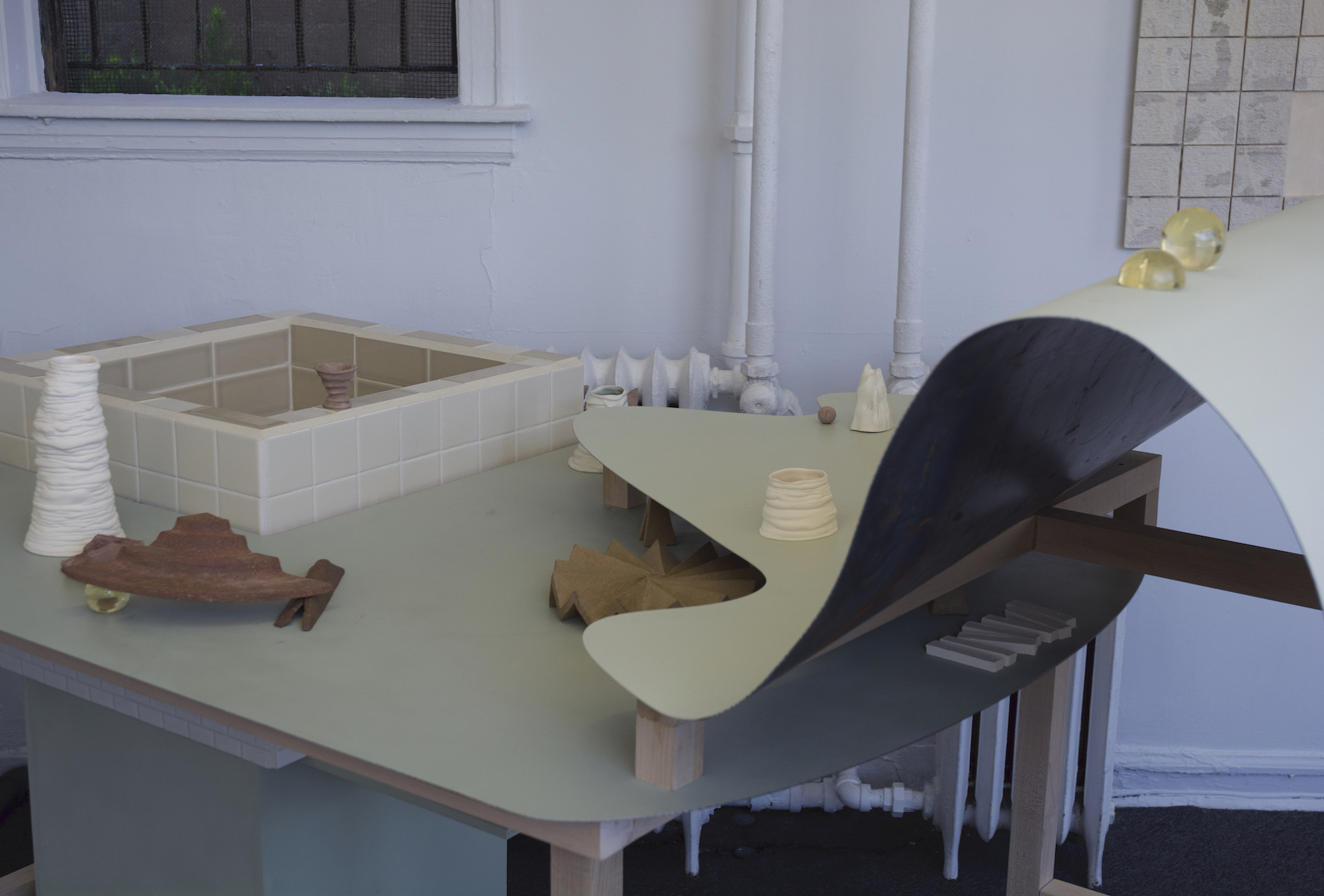 Water Table and Map of Uncertainty by Saebom Yang, installation view at Roman Susan