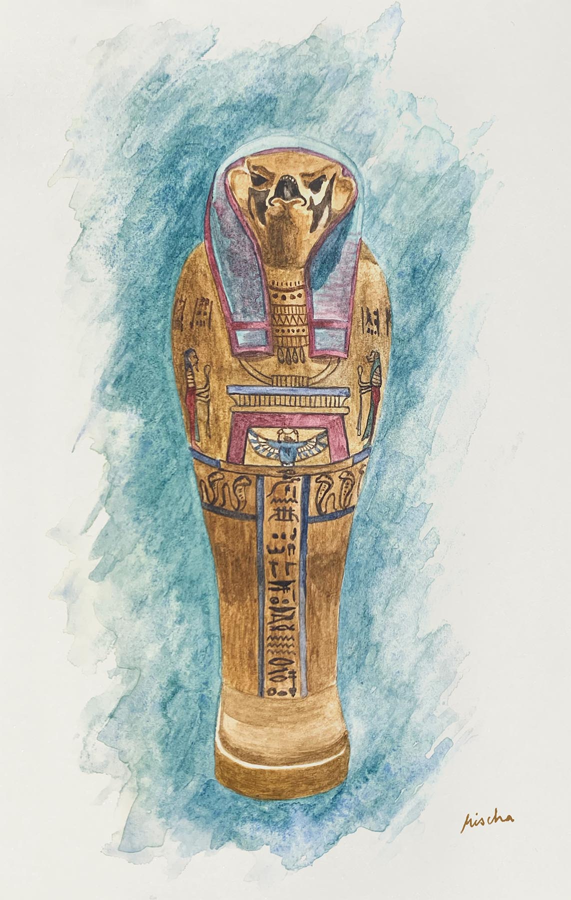 Musée du Louvre, watercolour