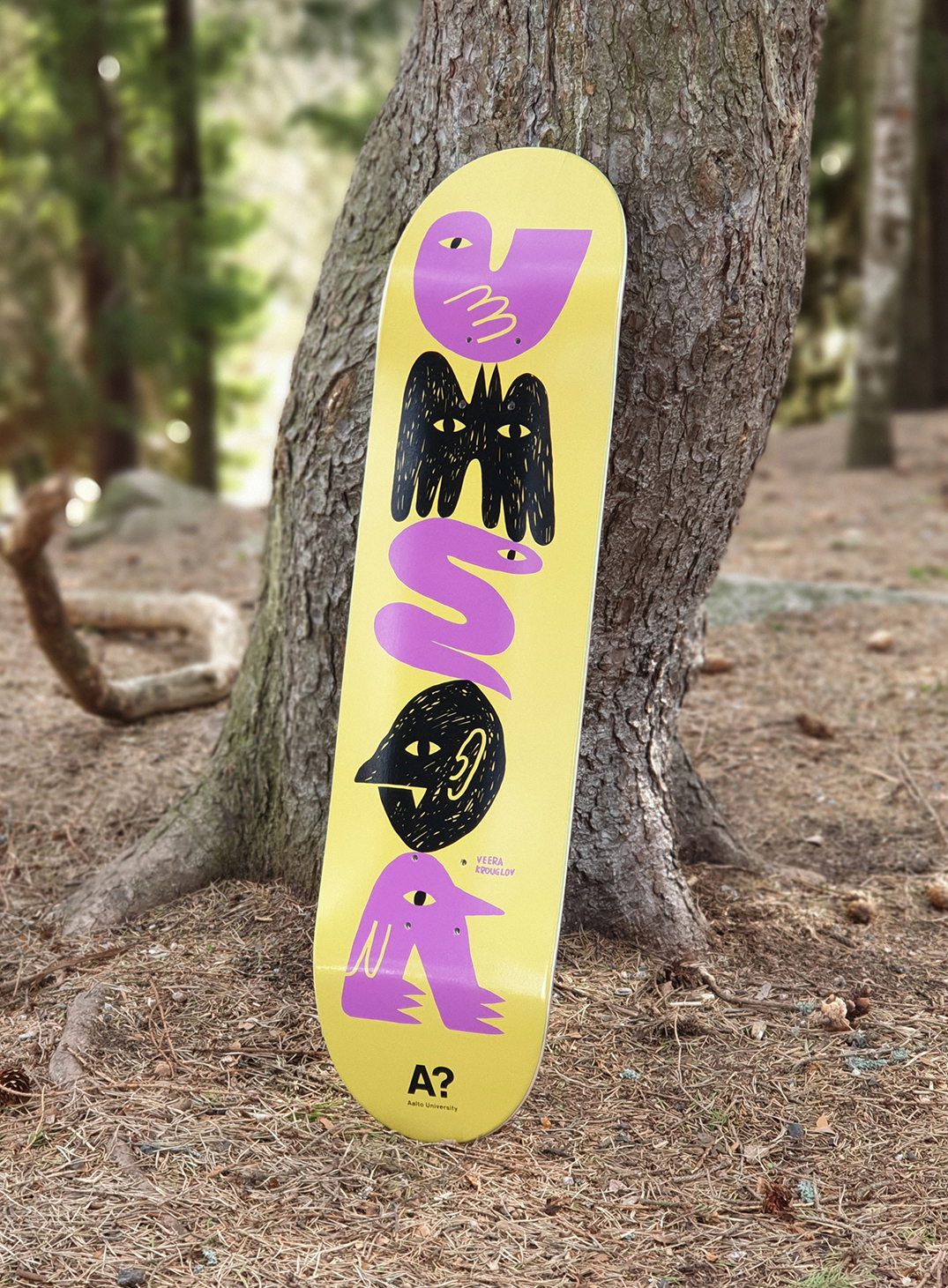 Skateboard deck design for Aalto University Shop | 2018