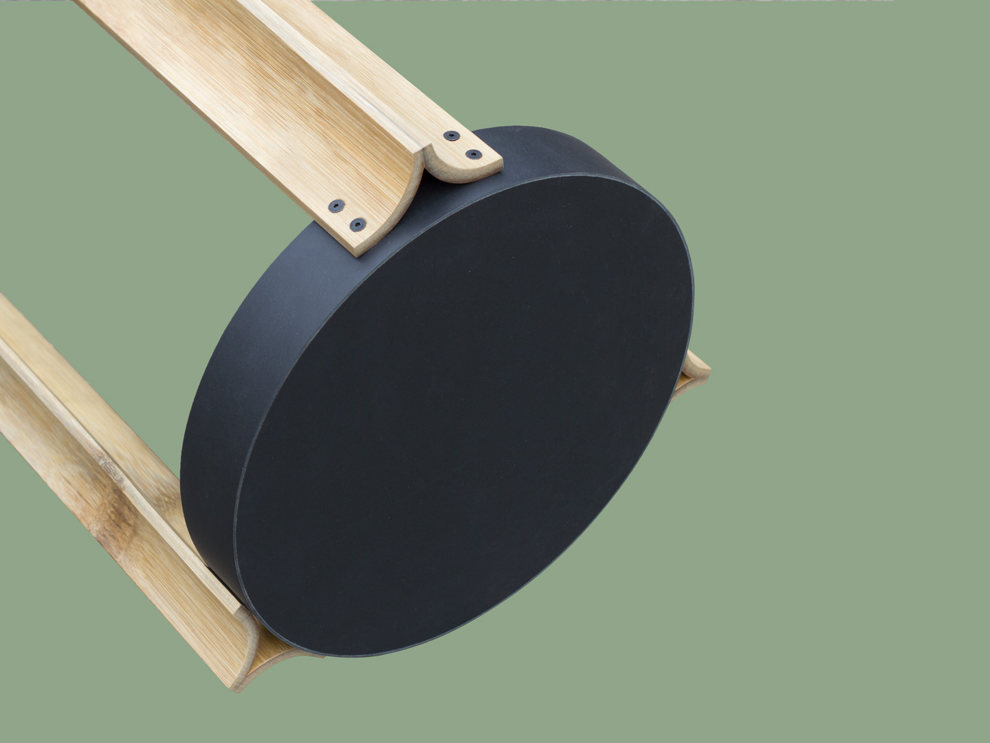 Recomposed BambooA bamboo stem is split, flipped and joined back together to become the legs for a stool. The bamboo loses its internal stress and becomes stronger by cutting and gluing the split parts.