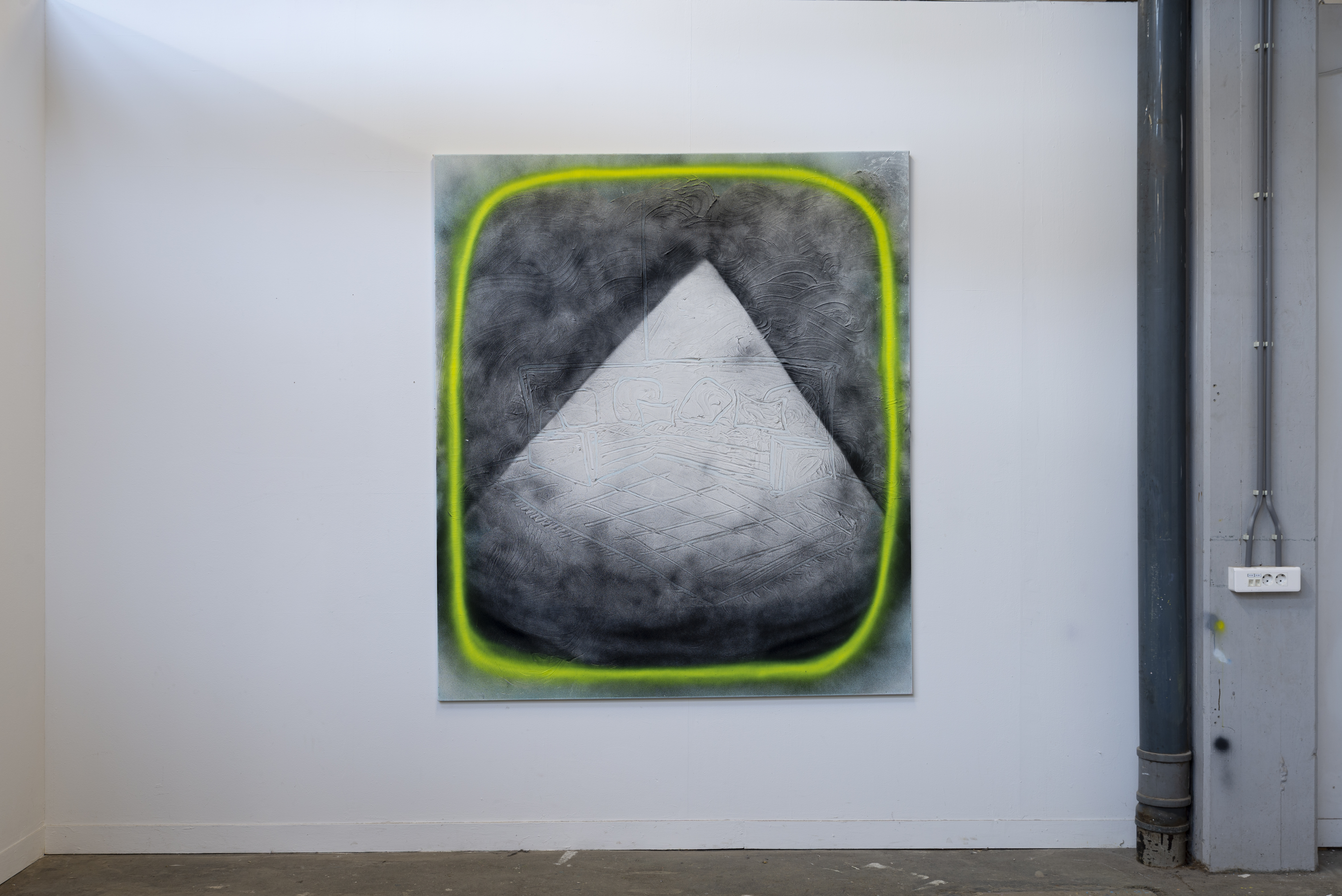 Parents of my ex // 195cm x 170cm // Plaster, acrylics and spraypaint // 2022