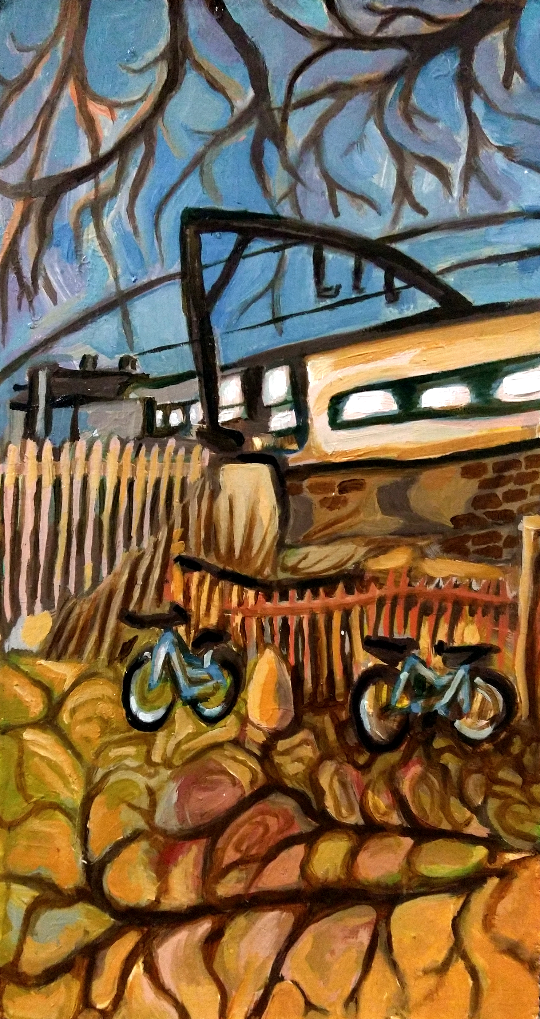 Gee'z a baccy then - Oil on board