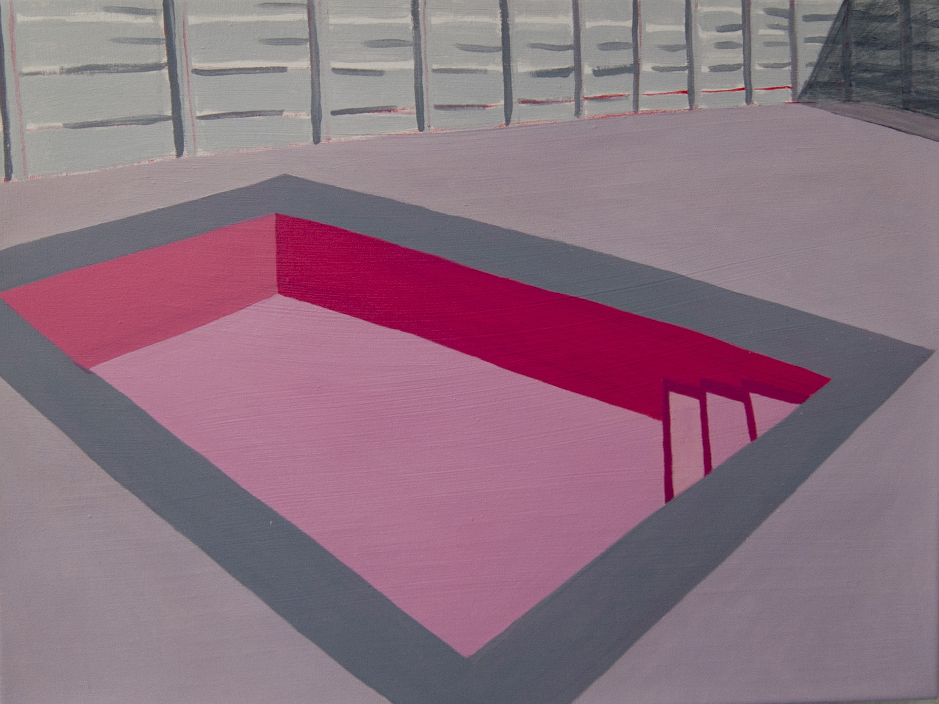 Jarrett Erasmus, "Empty (Pool) V", 2021, oil on canvas, 48 x 63 x 3 cm