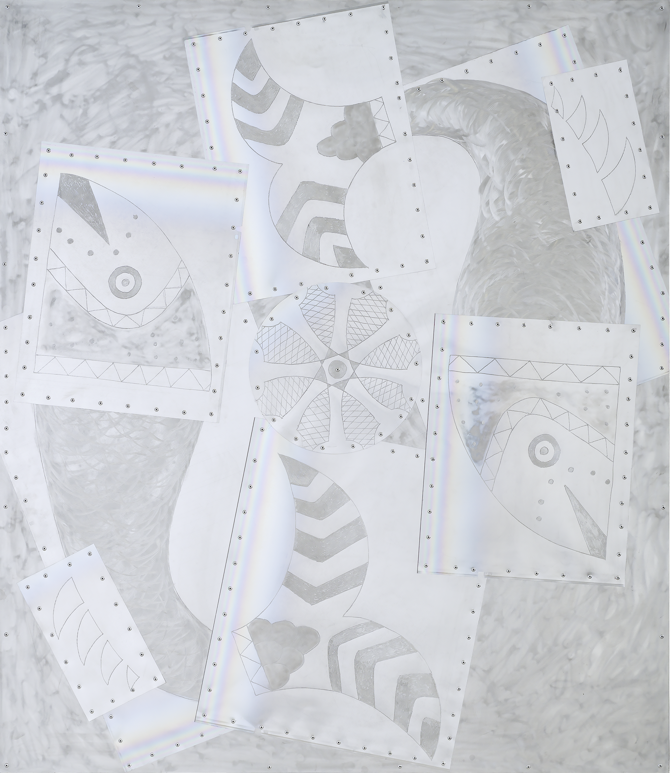 Kais Dhifi, Peculiar Parallel Pisces, 130x150cm, 2022