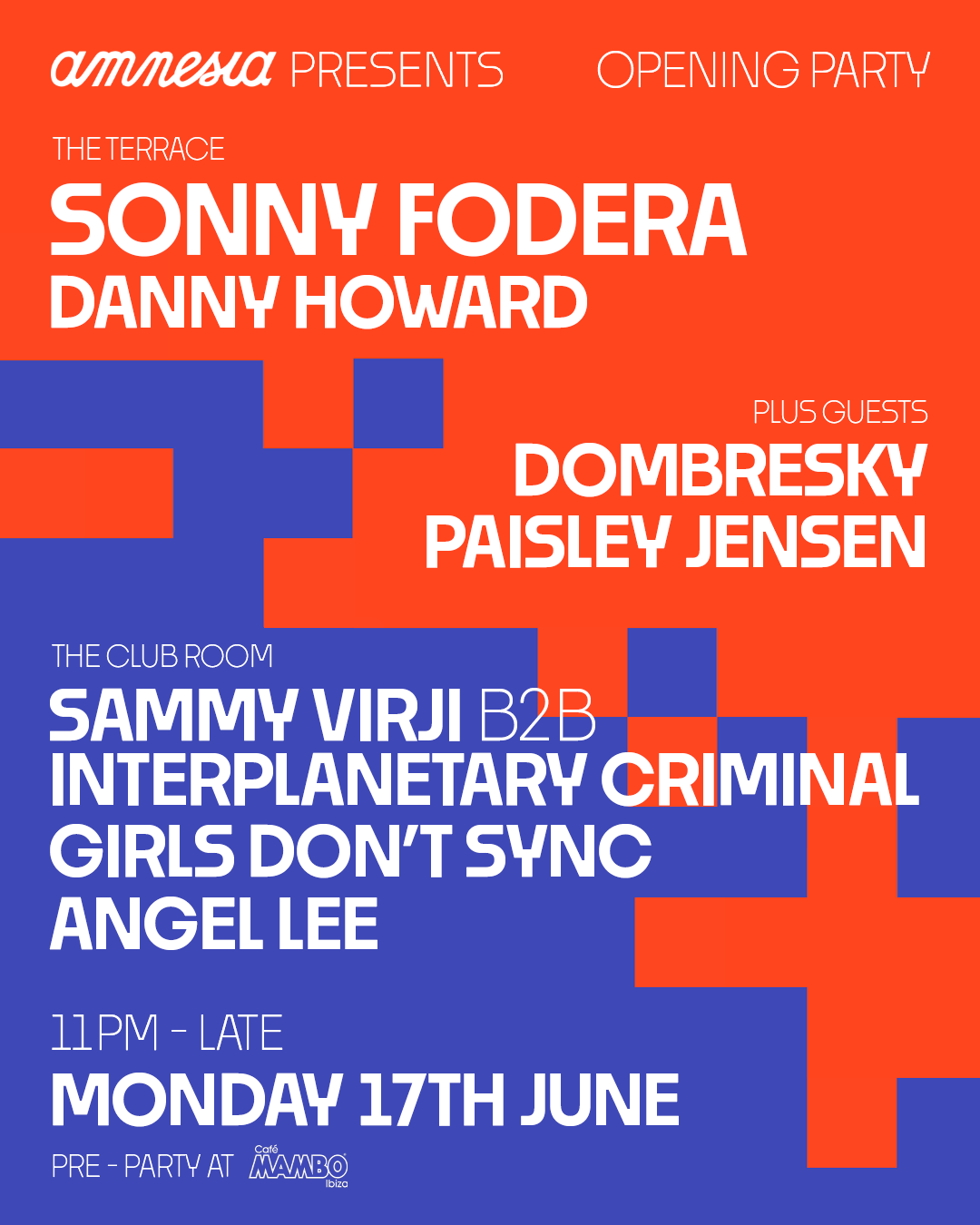 Art Direction & Design for Amnesia Presents 2024, by Mackleworth Studio.