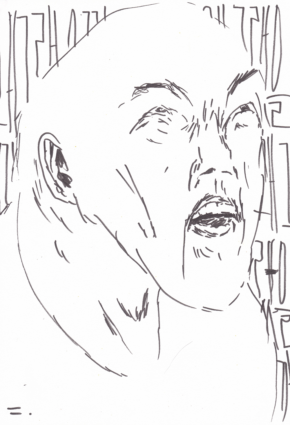 왜 그랬을까, 2021, pen on paper, 29.7*21(cm)