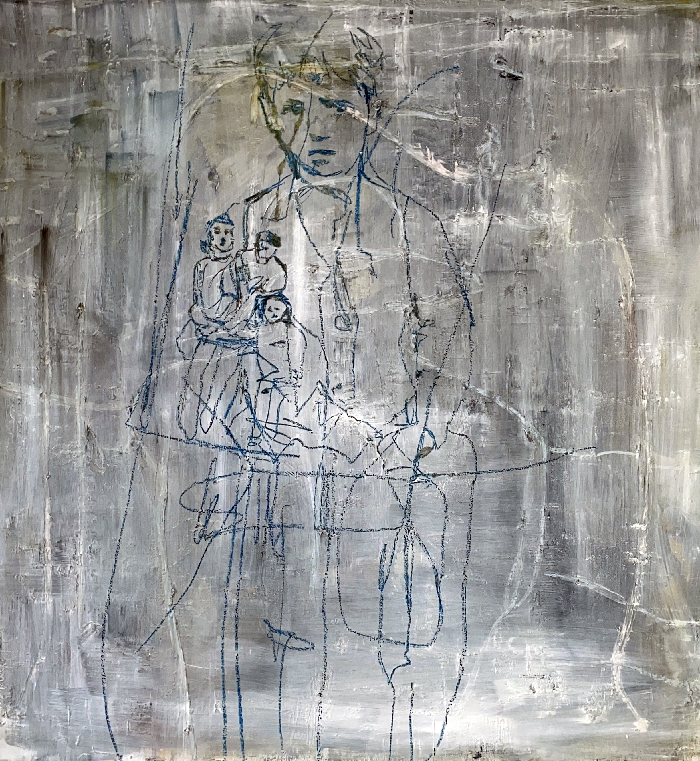 17.	Family tree 2020 oil on canvas 46 x 47' inches