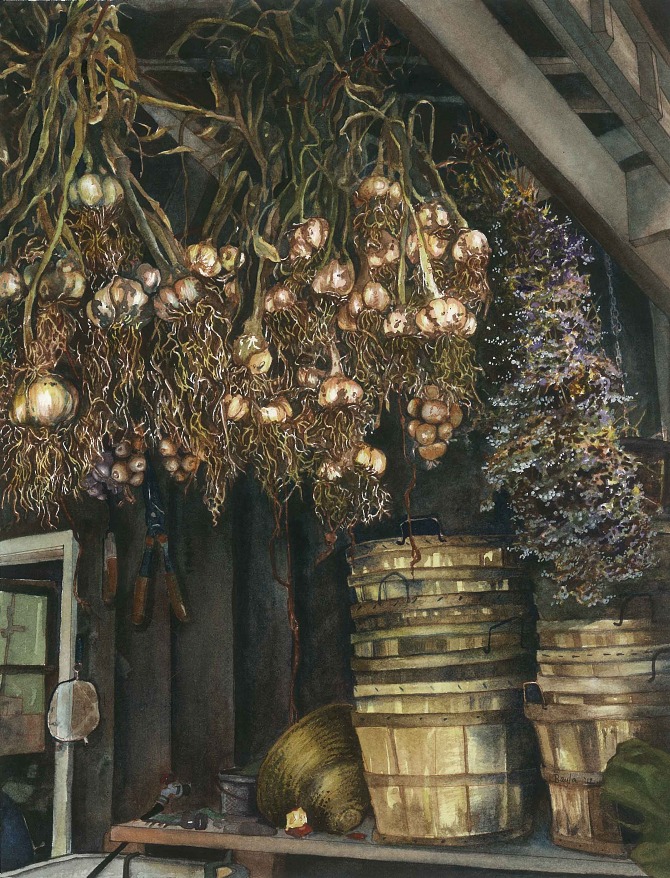 Garden ShedWatercolor9"x7"2012SOLD