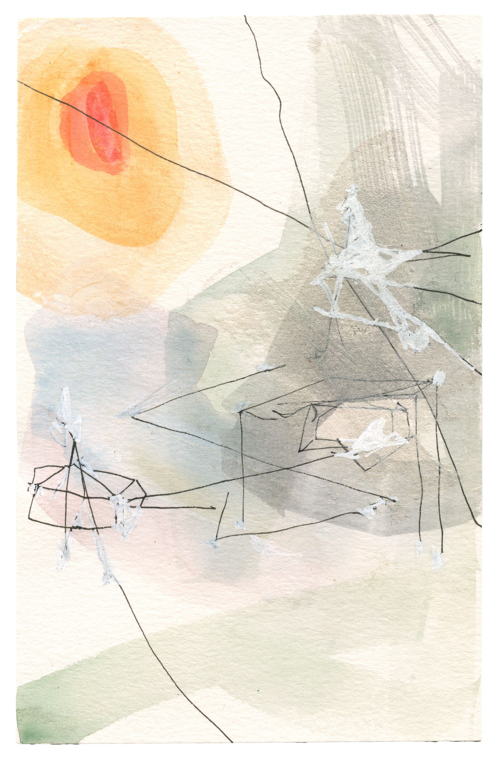 2401, watercolor and ink on paper, 8 1/2 x 5 1/2 inches