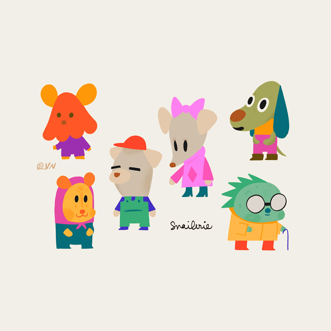 Snailerie Character Designs