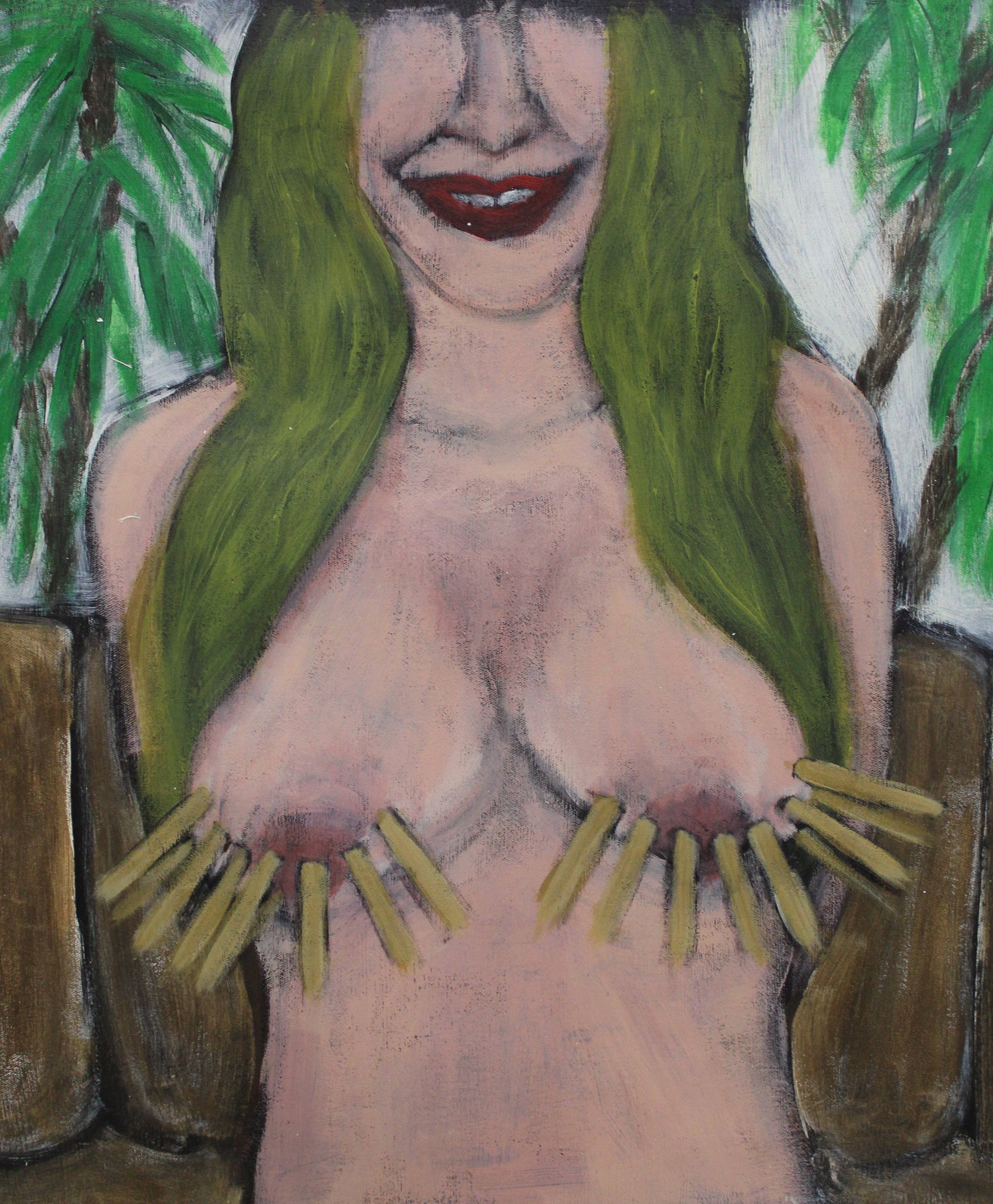 Pegs I., Acrylic on canvas,45x40 cm, 2020