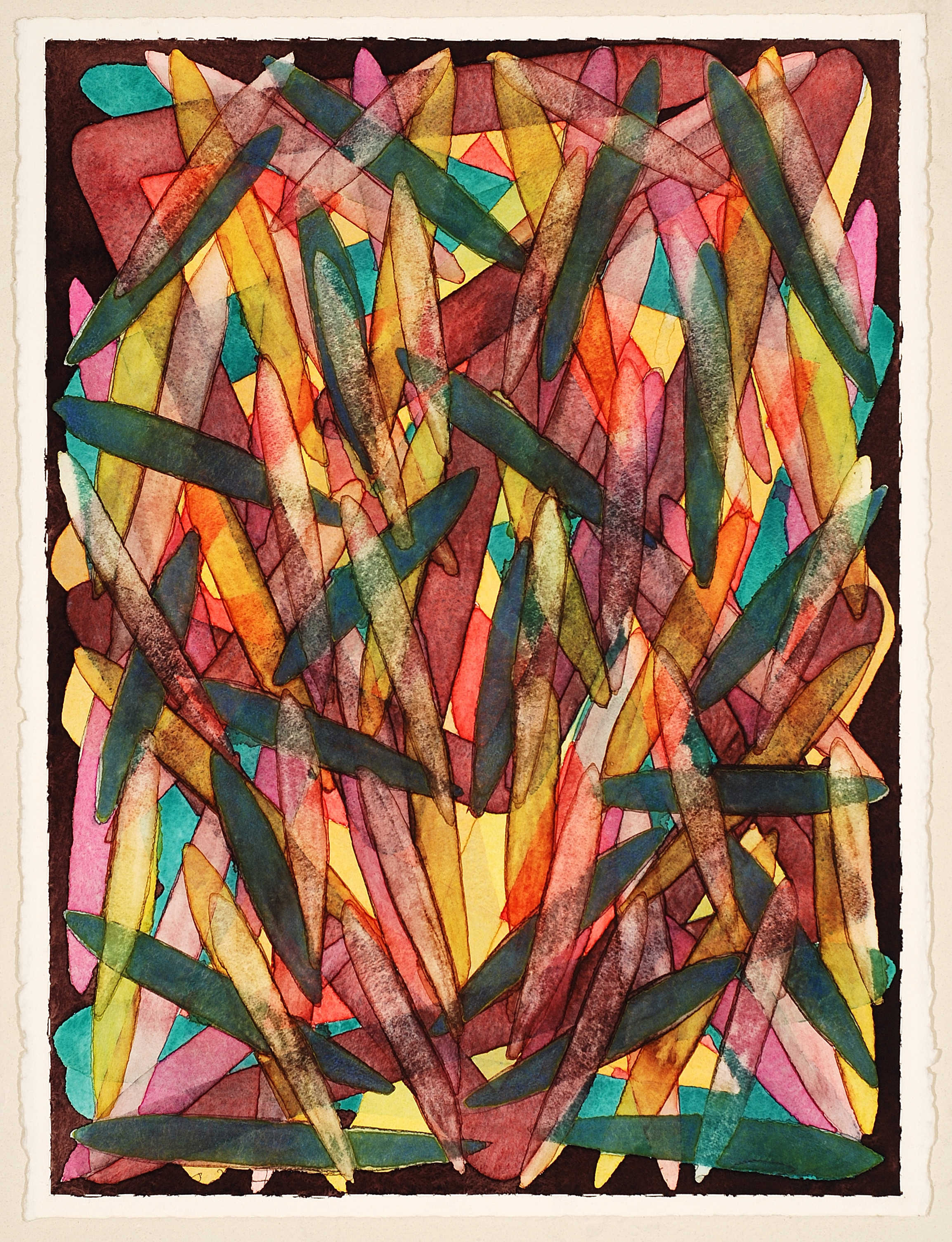 2024 V, watercolor on paper, 30 x 22 inches