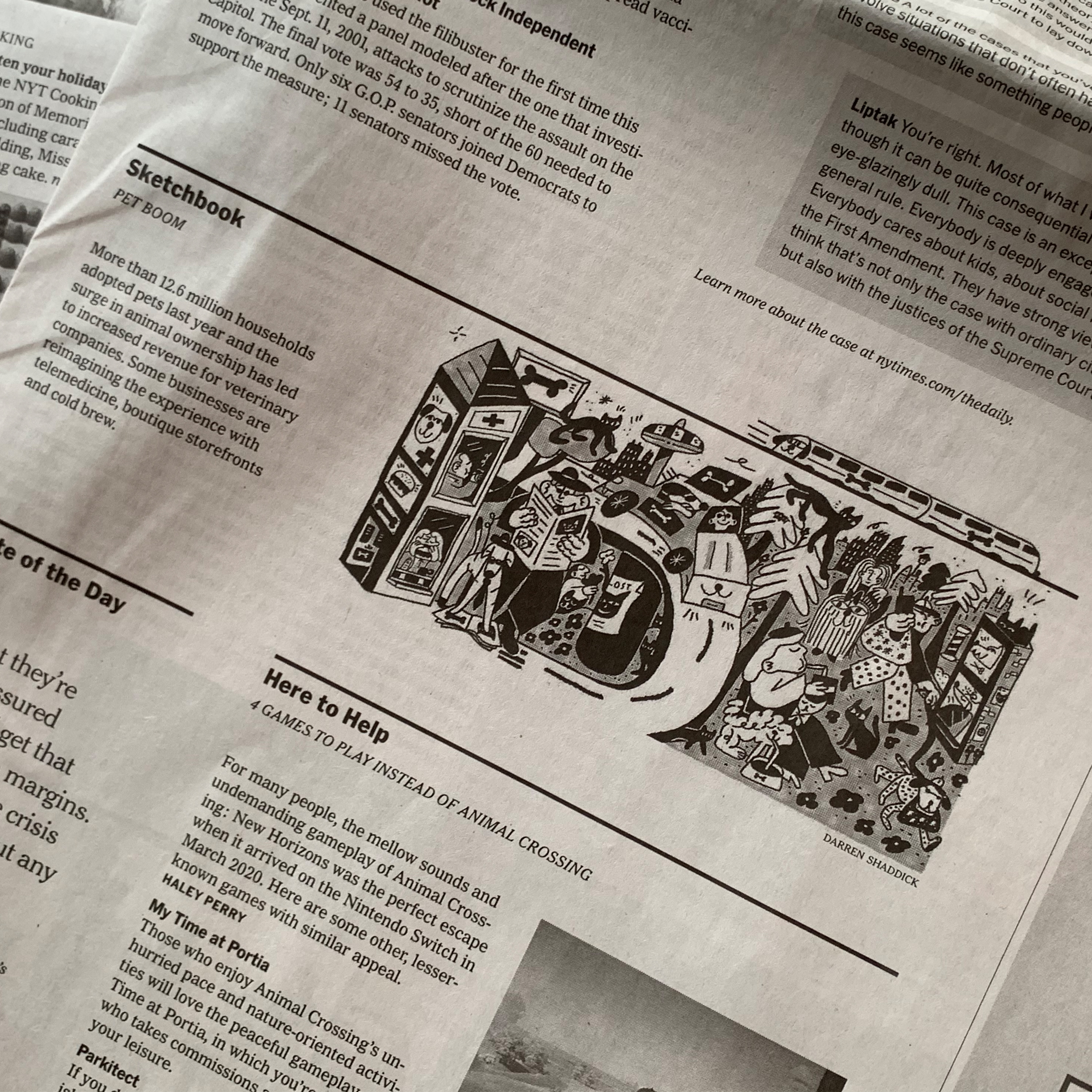 Pet Boom - An Editorial Illustration for the New York Times by Darren Shaddick UK Freelance Illustrator and Graphic Designer