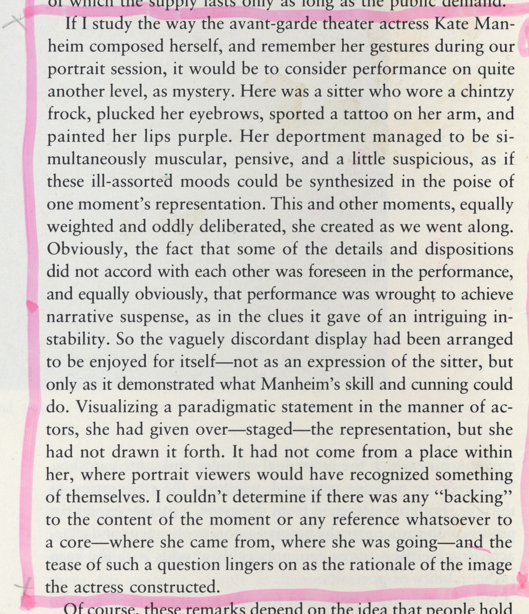 From Max Kozloff's "Variations on a Theme of Portraiture," a part of Aperture 114#: Self and Shadow (Spring 1989)