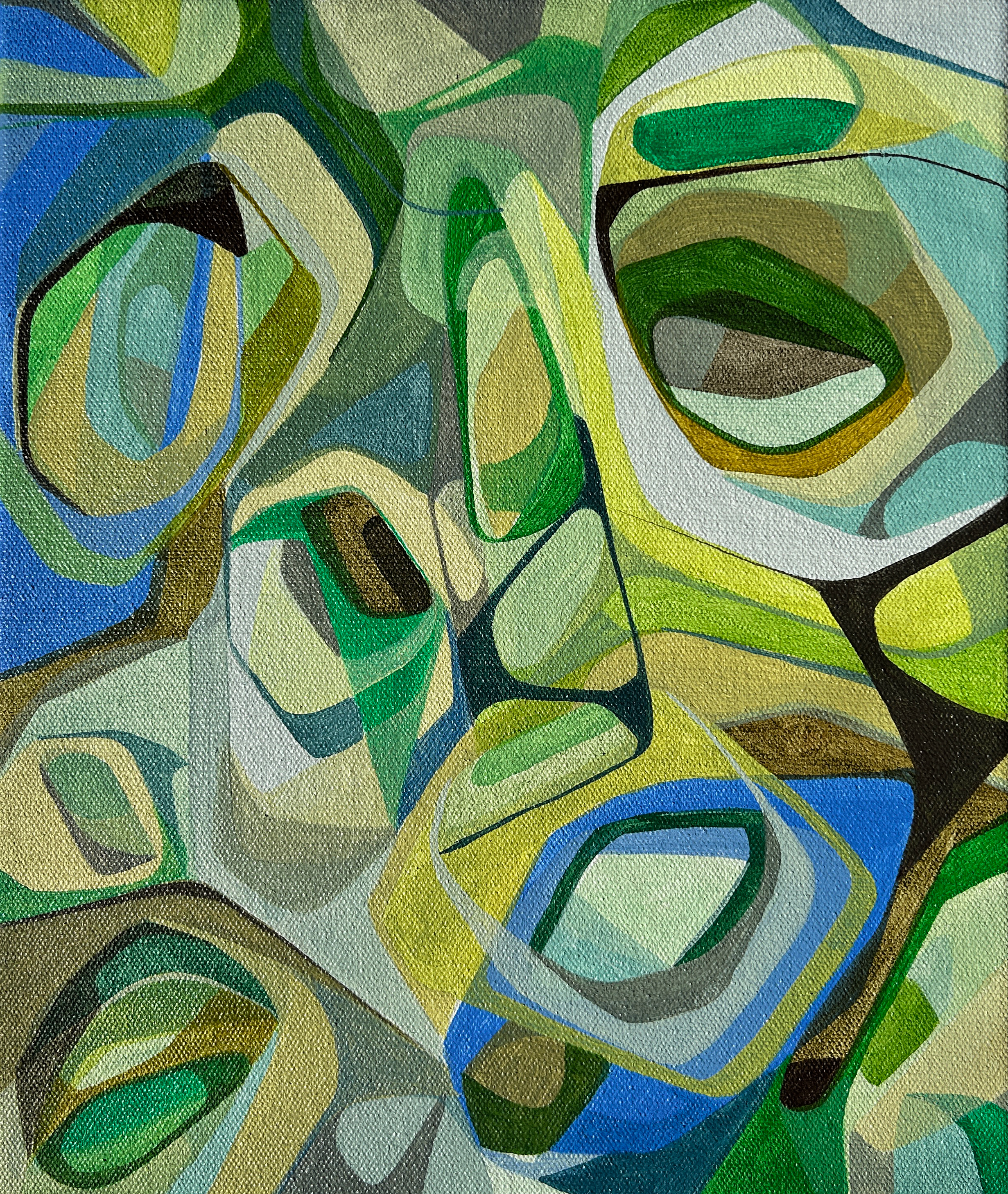 “Leaf through my window” 10”x12” Acrylic on canvas